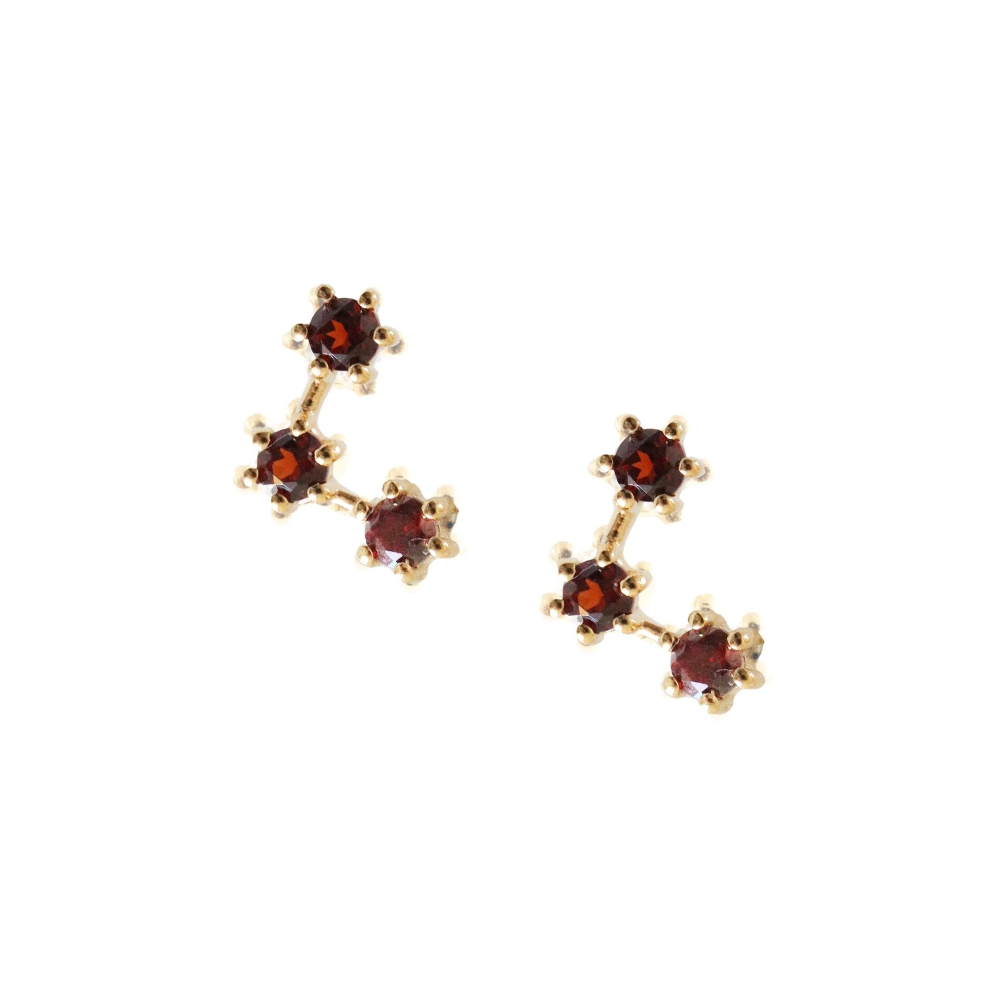 DAY 4 - DREAM CONSTELLATION STUDS - RUBY RED GARNET & GOLD - SO PRETTY CARA COTTER