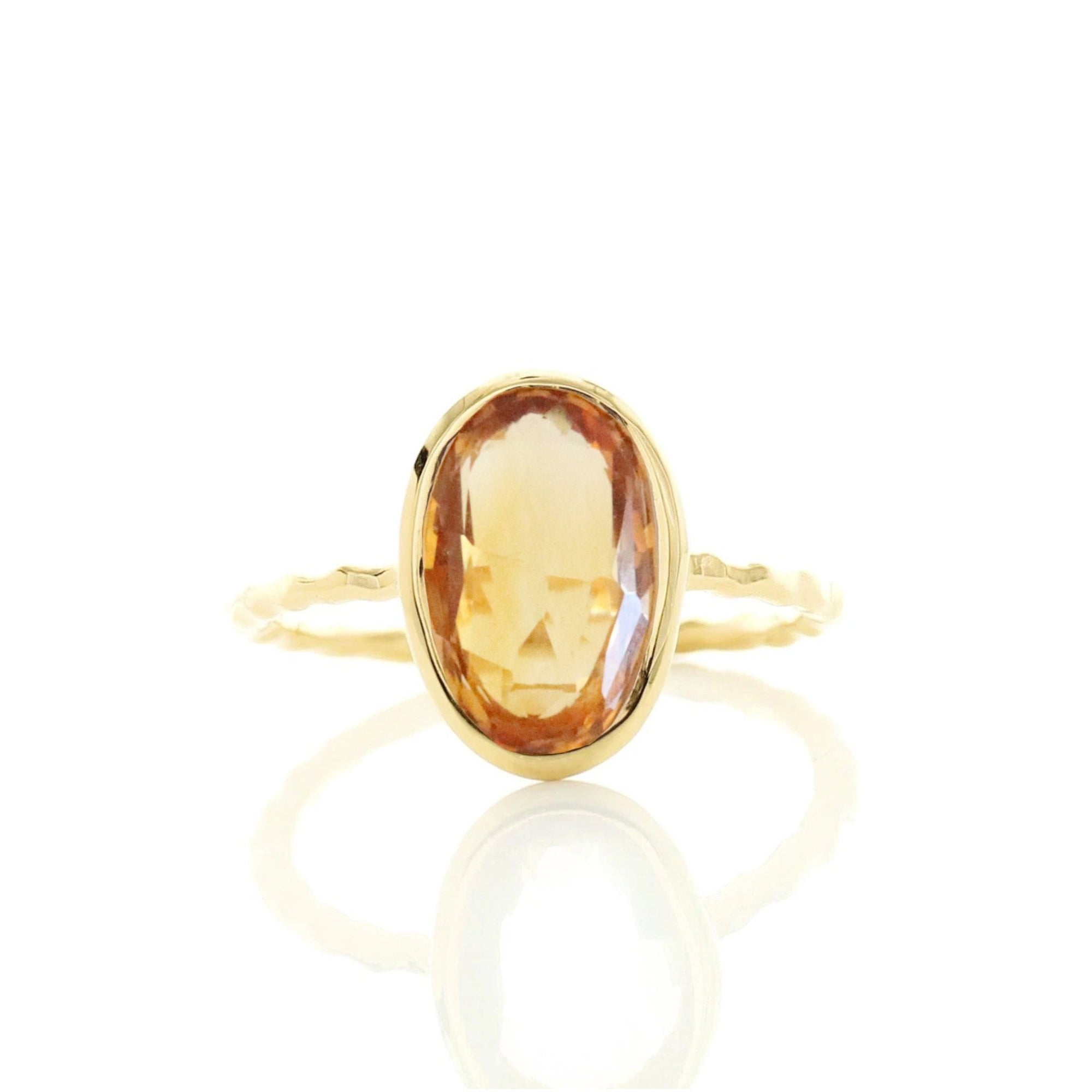 DAY 7 - Protect Oval Ring - Citrine & Gold - SO PRETTY CARA COTTER