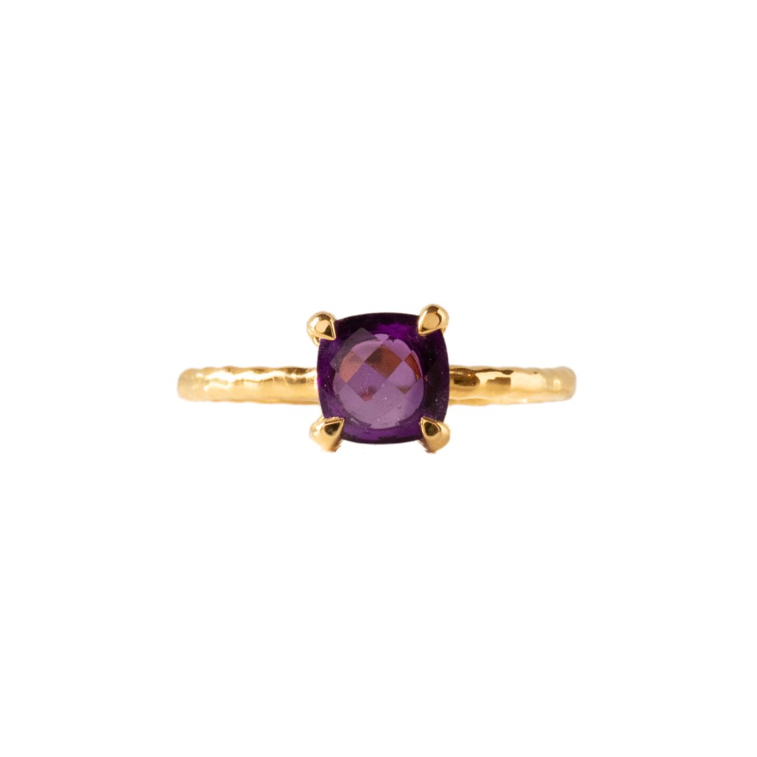 DAY 8 - MINI PROTECT RING - AMETHYST &amp; GOLD - SO PRETTY CARA COTTER