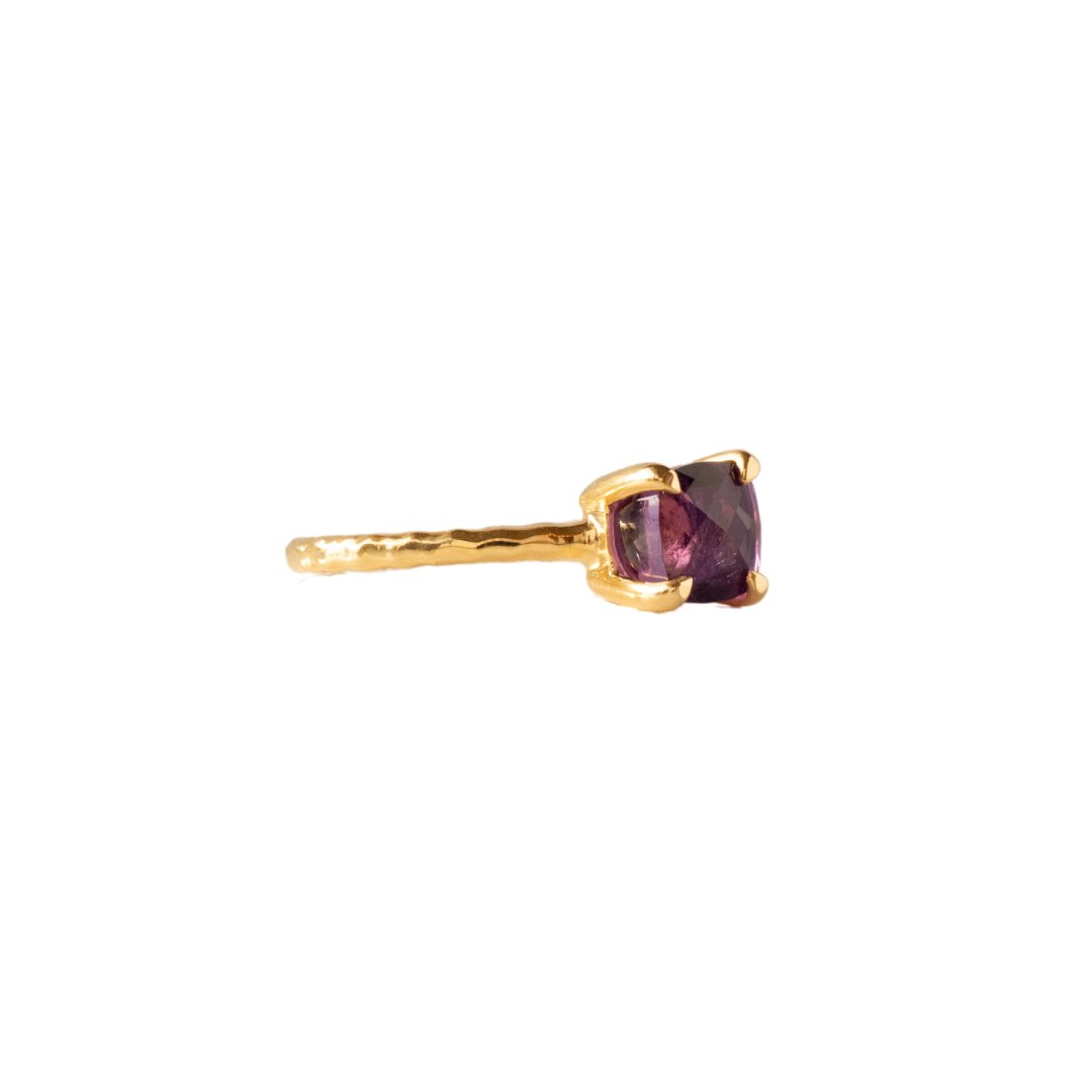 DAY 8 - MINI PROTECT RING - AMETHYST &amp; GOLD - SO PRETTY CARA COTTER