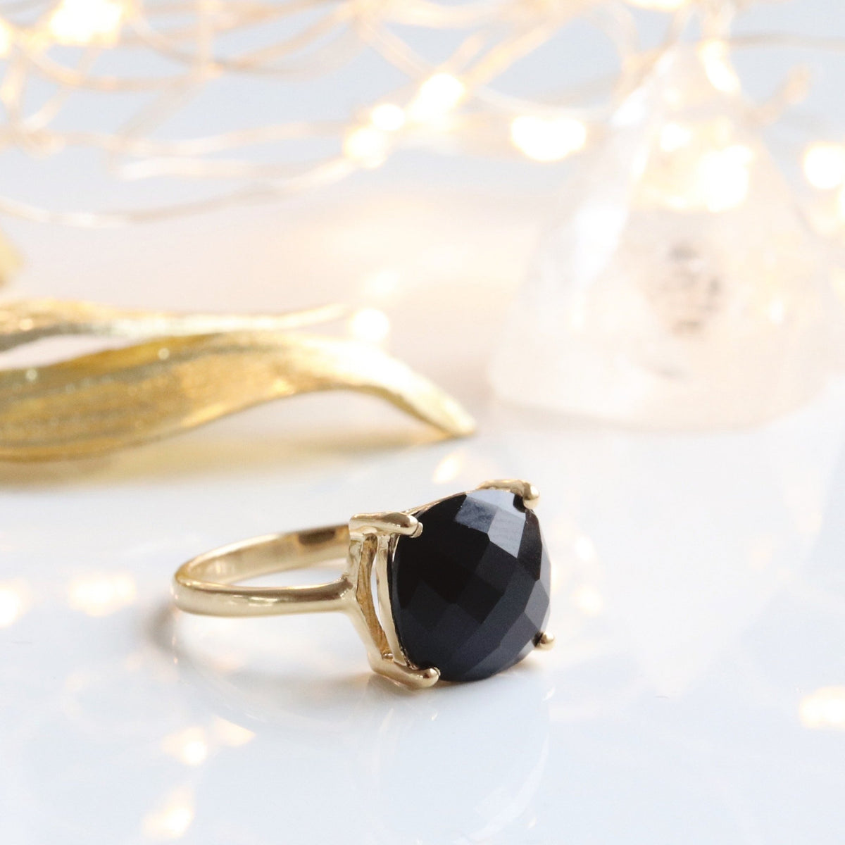 DAY 9 - GLEE RING - BLACK ONYX &amp; GOLD - SO PRETTY CARA COTTER