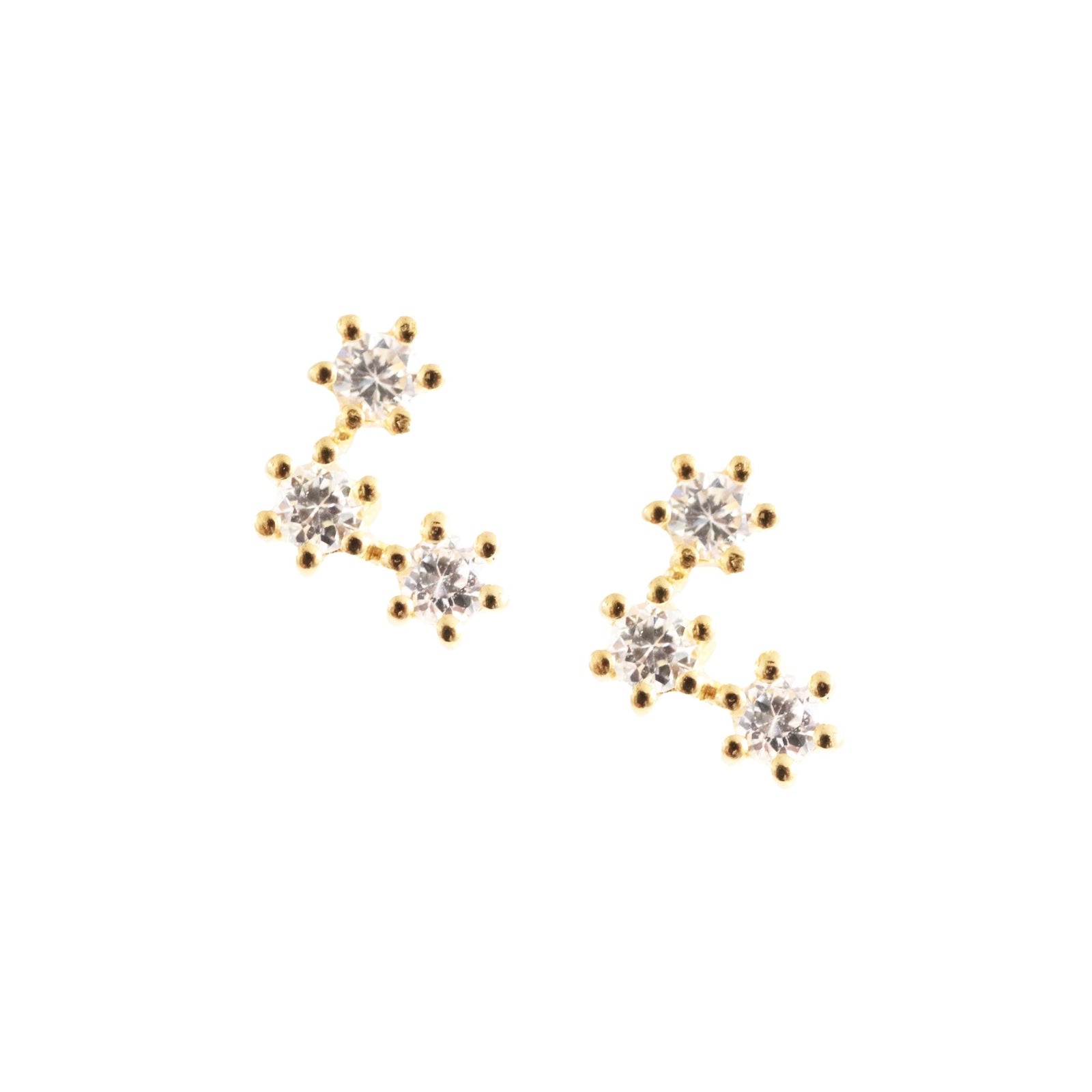 DREAM CONSTELLTION STUDS - CUBIC ZIRCONIA & GOLD - SO PRETTY CARA COTTER