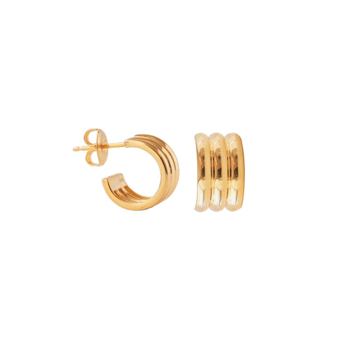 FEARLESS ARC HUGGIE HOOPS - GOLD - SO PRETTY CARA COTTER