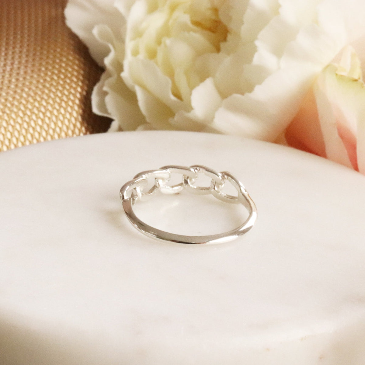 FEARLESS CABLE LINK RING - SILVER - SO PRETTY CARA COTTER