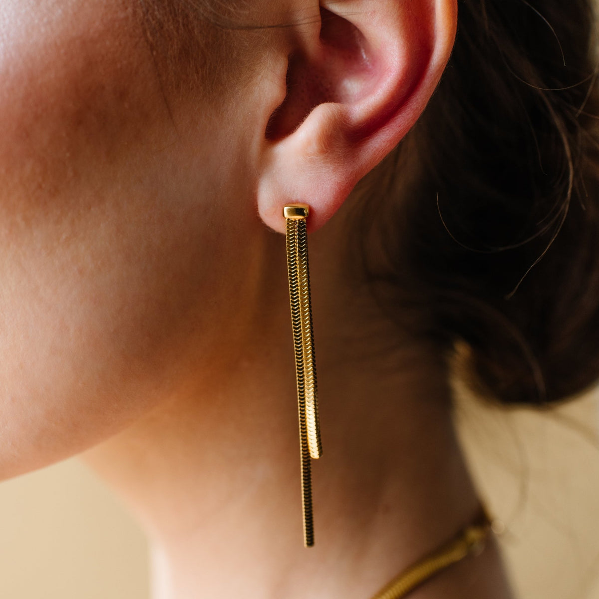 FEARLESS COBRA DUSTER EARRINGS - GOLD - SO PRETTY CARA COTTER