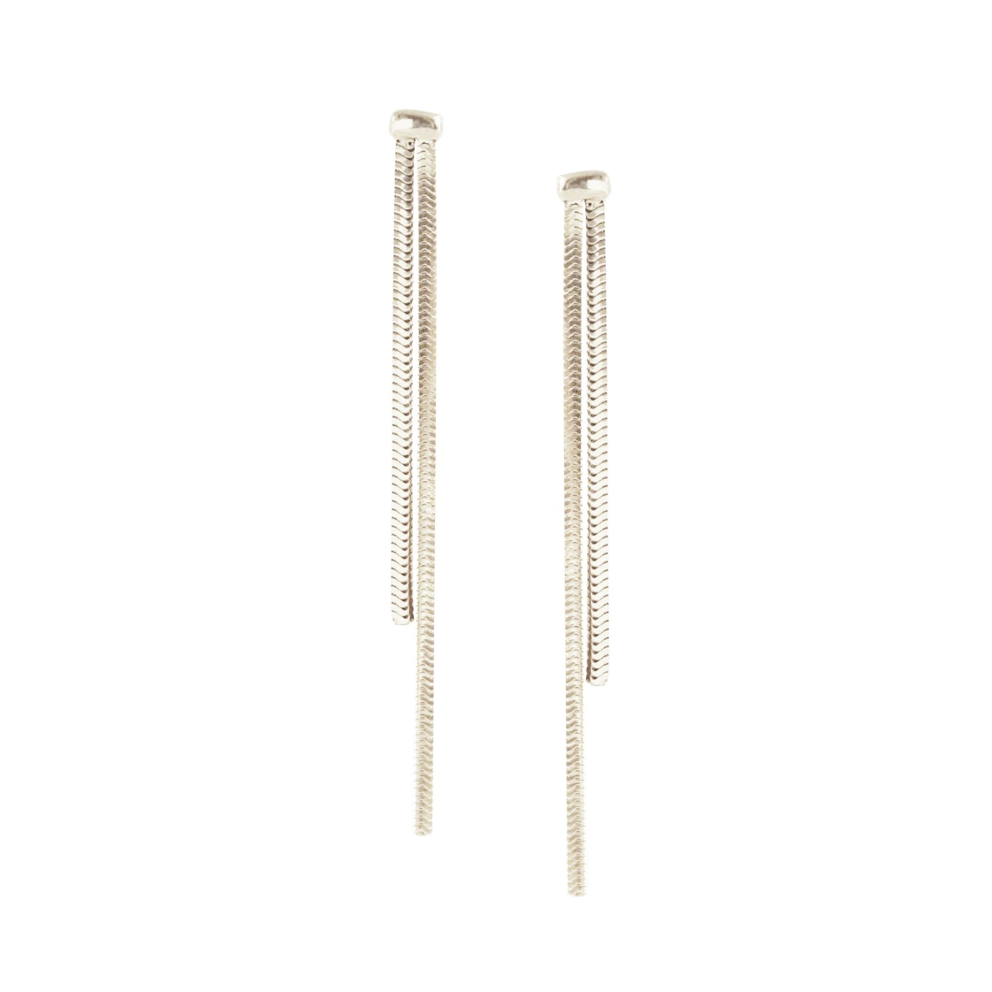 FEARLESS COBRA DUSTER EARRINGS - SILVER - SO PRETTY CARA COTTER