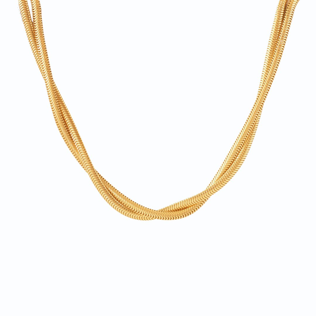 FEARLESS TWISTED COBRA NECKLACE - GOLD - SO PRETTY CARA COTTER
