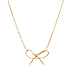so pretty cara cotter - fraiche inspire bow necklace - gold