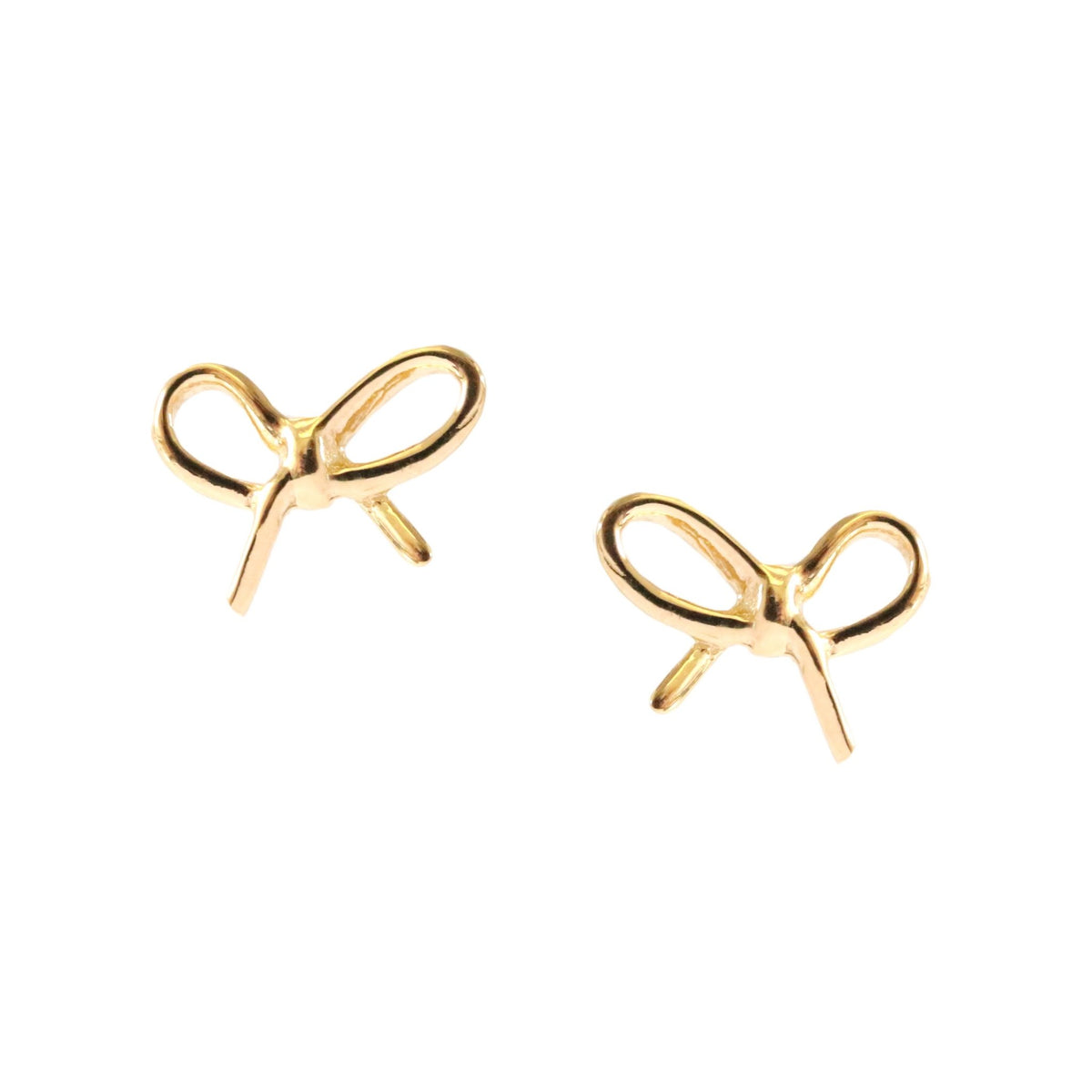 FRAICHE INSPIRE BOW STUDS - GOLD - SO PRETTY CARA COTTER