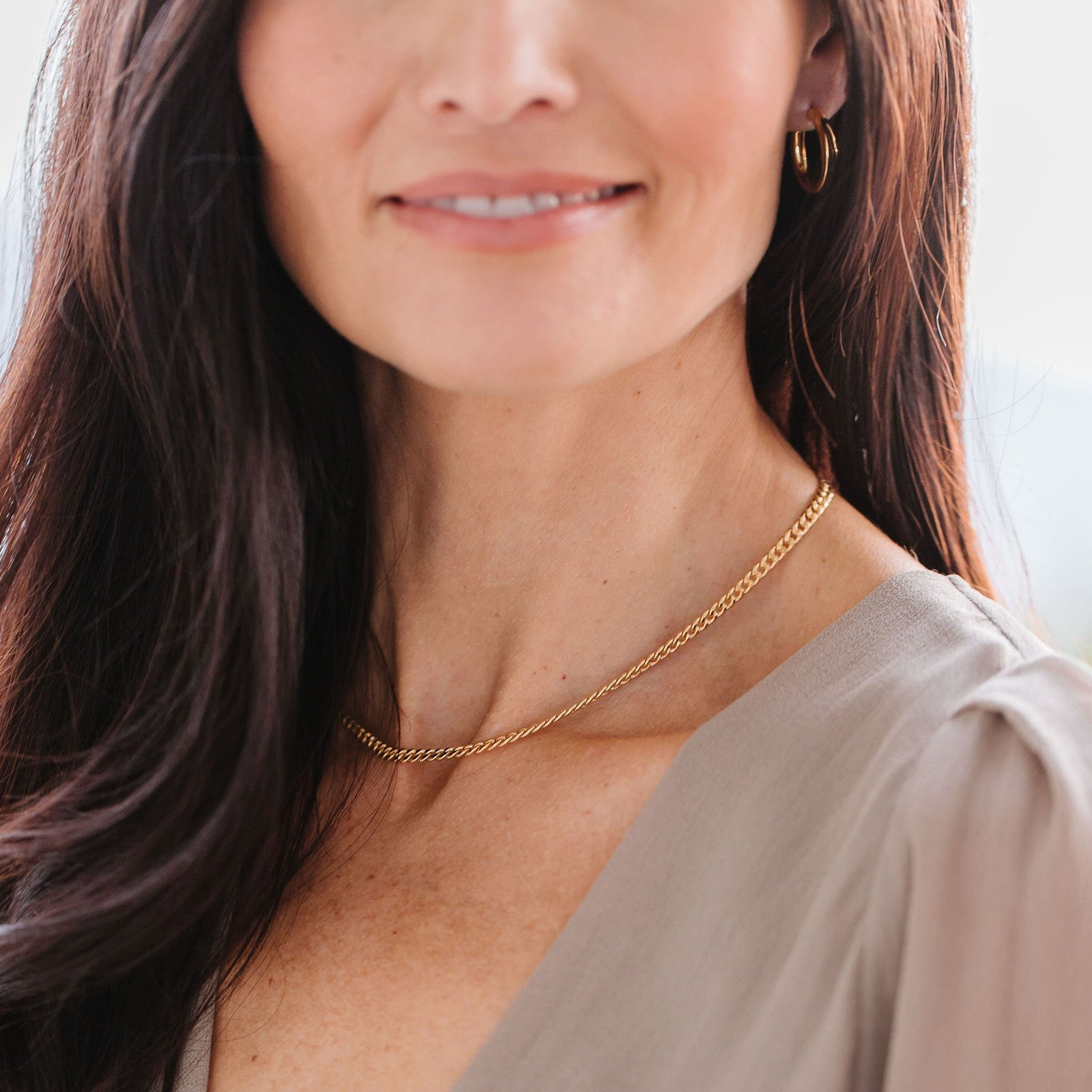 FRAICHE INSPIRE CABLE LINK NECKLACE - GOLD - SO PRETTY CARA COTTER