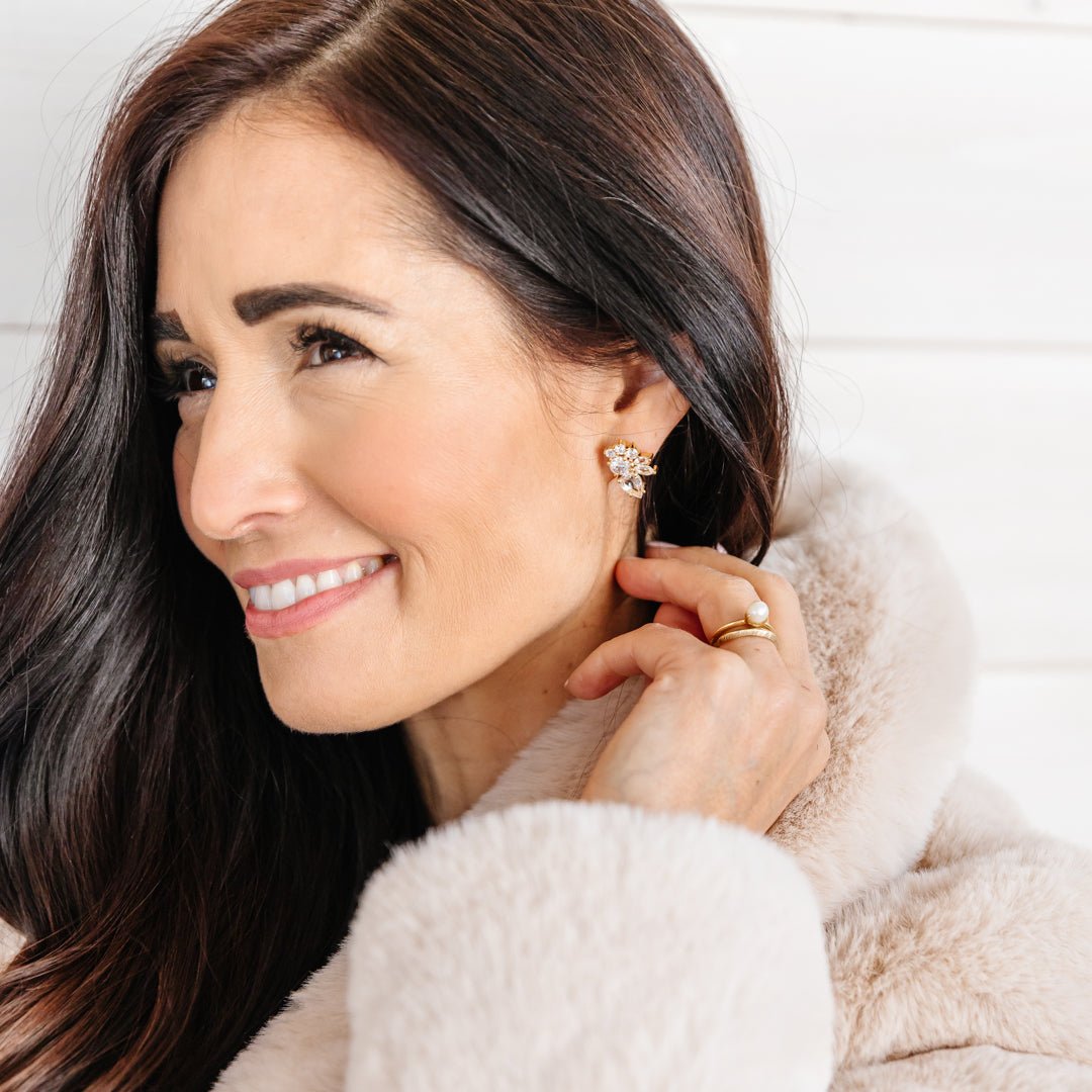 FRAICHE INSPIRE COCKTAIL EARRINGS - GOLD - SO PRETTY CARA COTTER