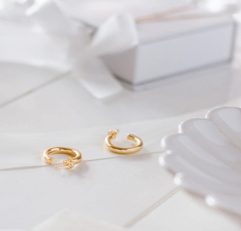FRAICHE INSPIRE CYLINDER HOOPS - GOLD - SO PRETTY CARA COTTER