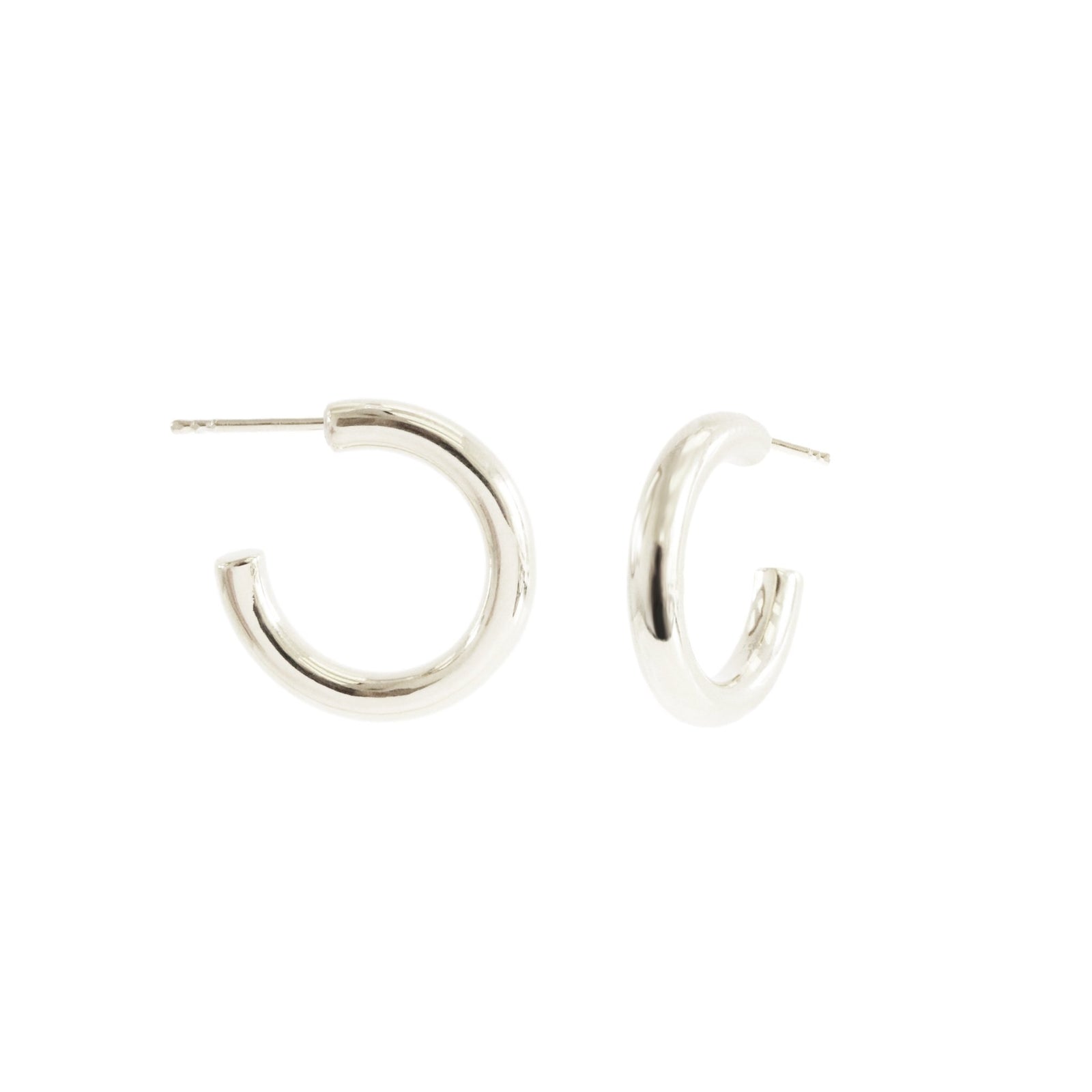 FRAICHE INSPIRE CYLINDER HOOPS - SILVER - SO PRETTY CARA COTTER