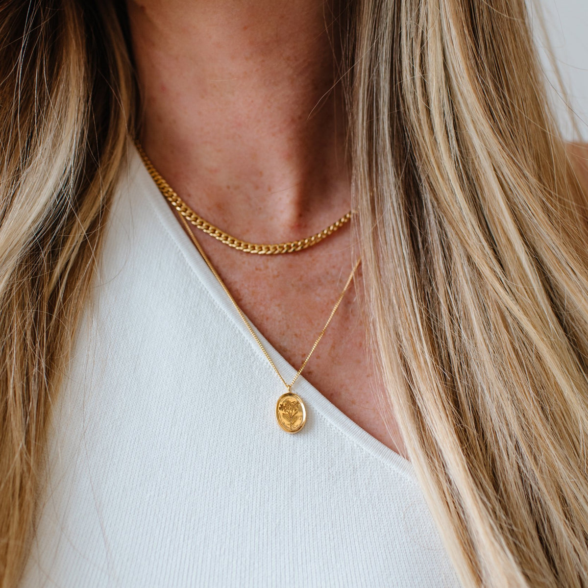 FRAICHE INSPIRE FORGET ME NOT NECKLACE - GOLD - SO PRETTY CARA COTTER