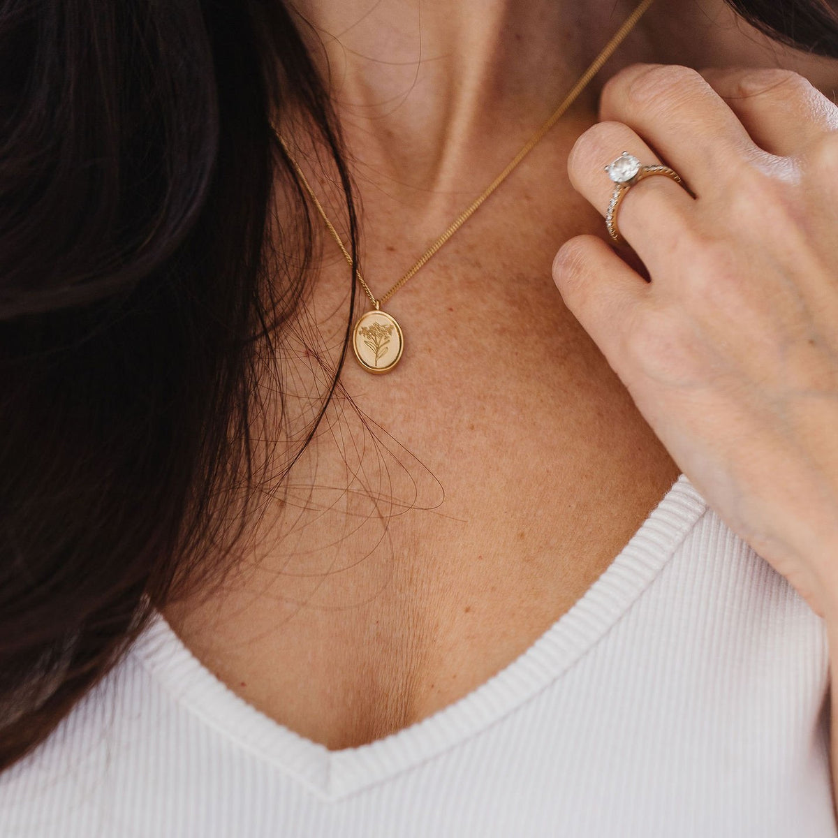 FRAICHE INSPIRE FORGET ME NOT NECKLACE - GOLD - SO PRETTY CARA COTTER