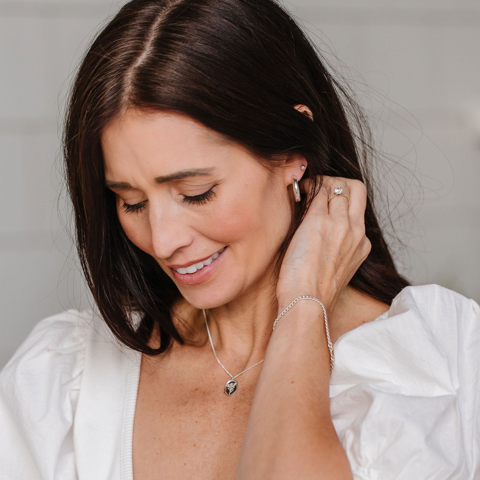 FRAICHE INSPIRE FORGET ME NOT NECKLACE - SILVER - SO PRETTY CARA COTTER