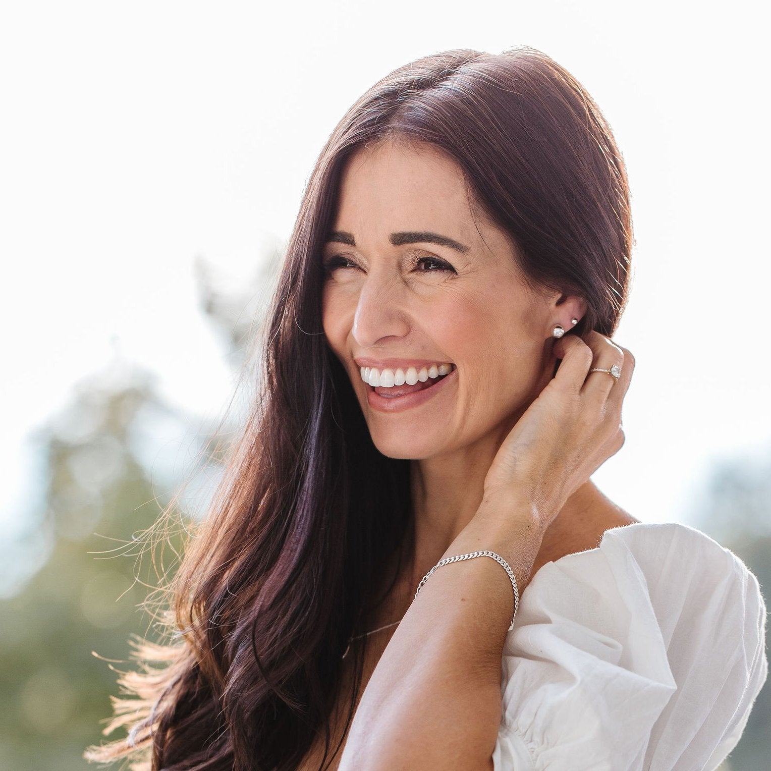 FRAICHE INSPIRE GLOBE STUDS - SILVER - SO PRETTY CARA COTTER