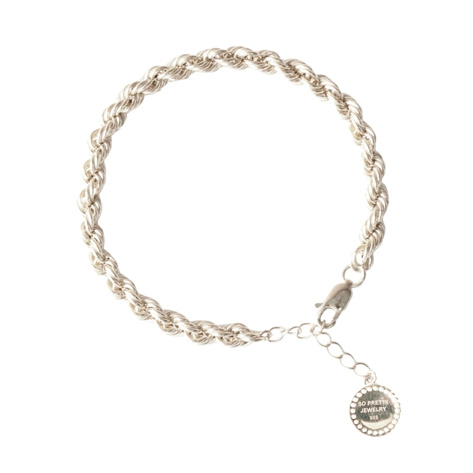 FRAICHE INSPIRE LUXE ROPE BRACELET - SILVER - SO PRETTY CARA COTTER