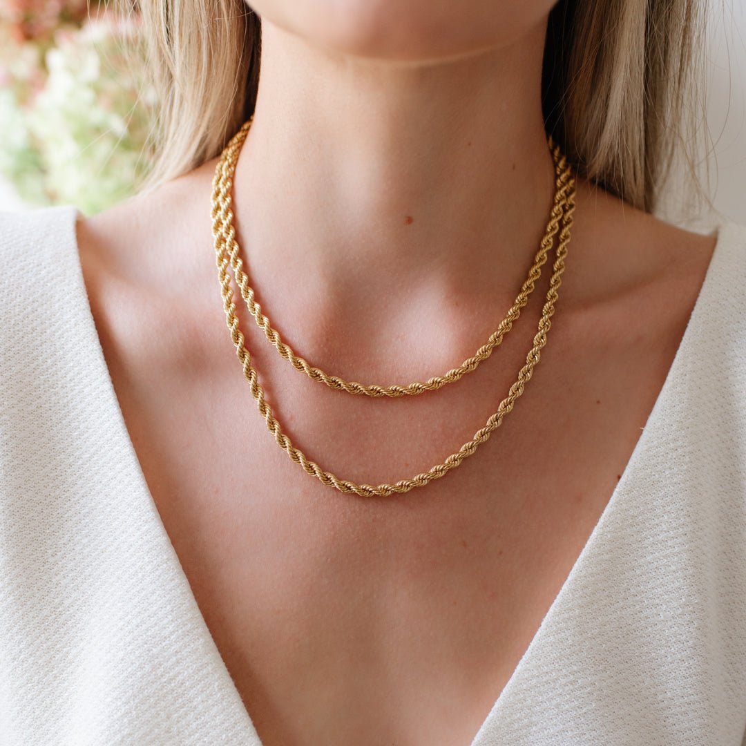 FRAICHE INSPIRE LUXE ROPE NECKLACE - GOLD - SO PRETTY CARA COTTER