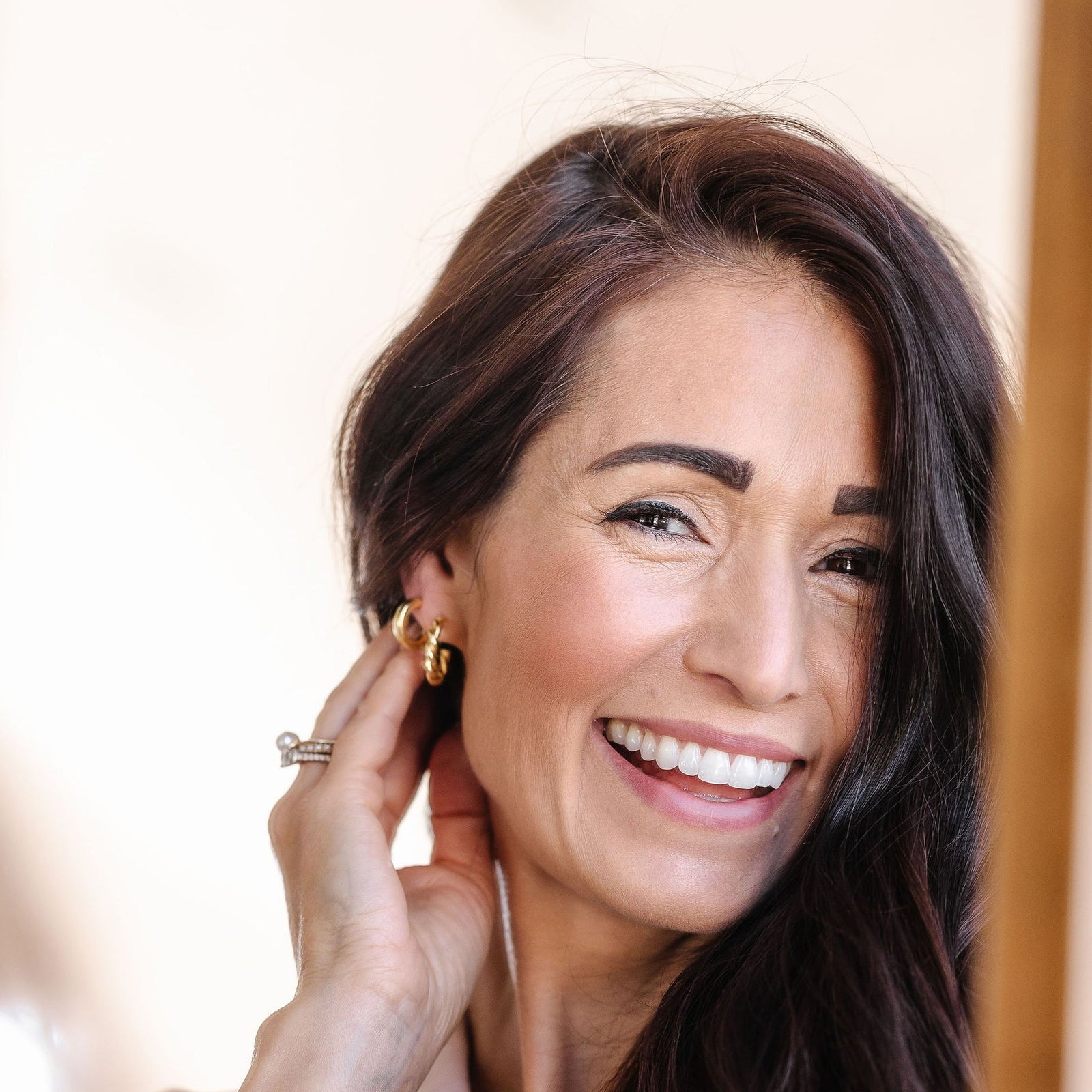 FRAICHE INSPIRE MINI CYLINDER HOOPS - GOLD - SO PRETTY CARA COTTER