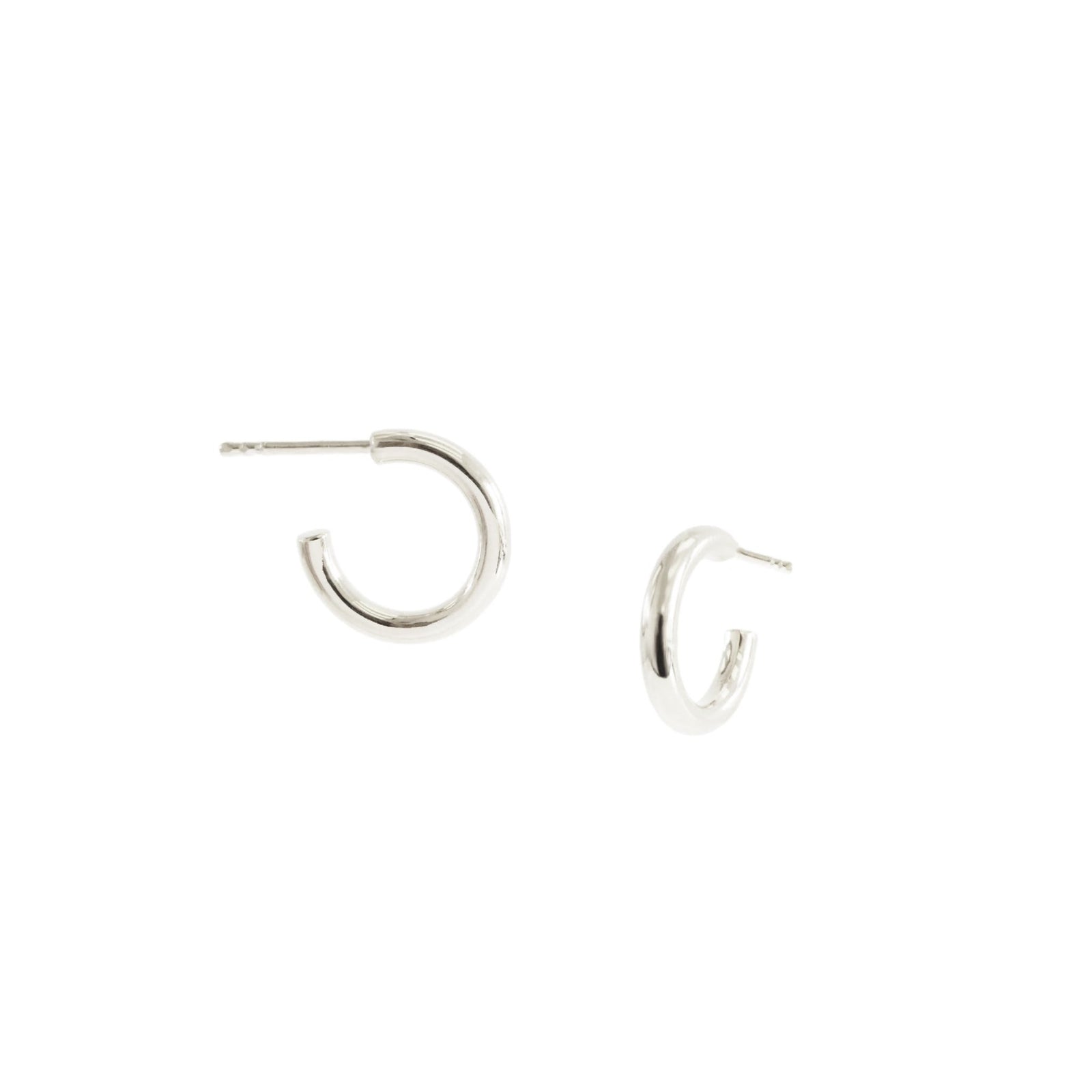 FRAICHE INSPIRE MINI CYLINDER HOOPS - SILVER - SO PRETTY CARA COTTER