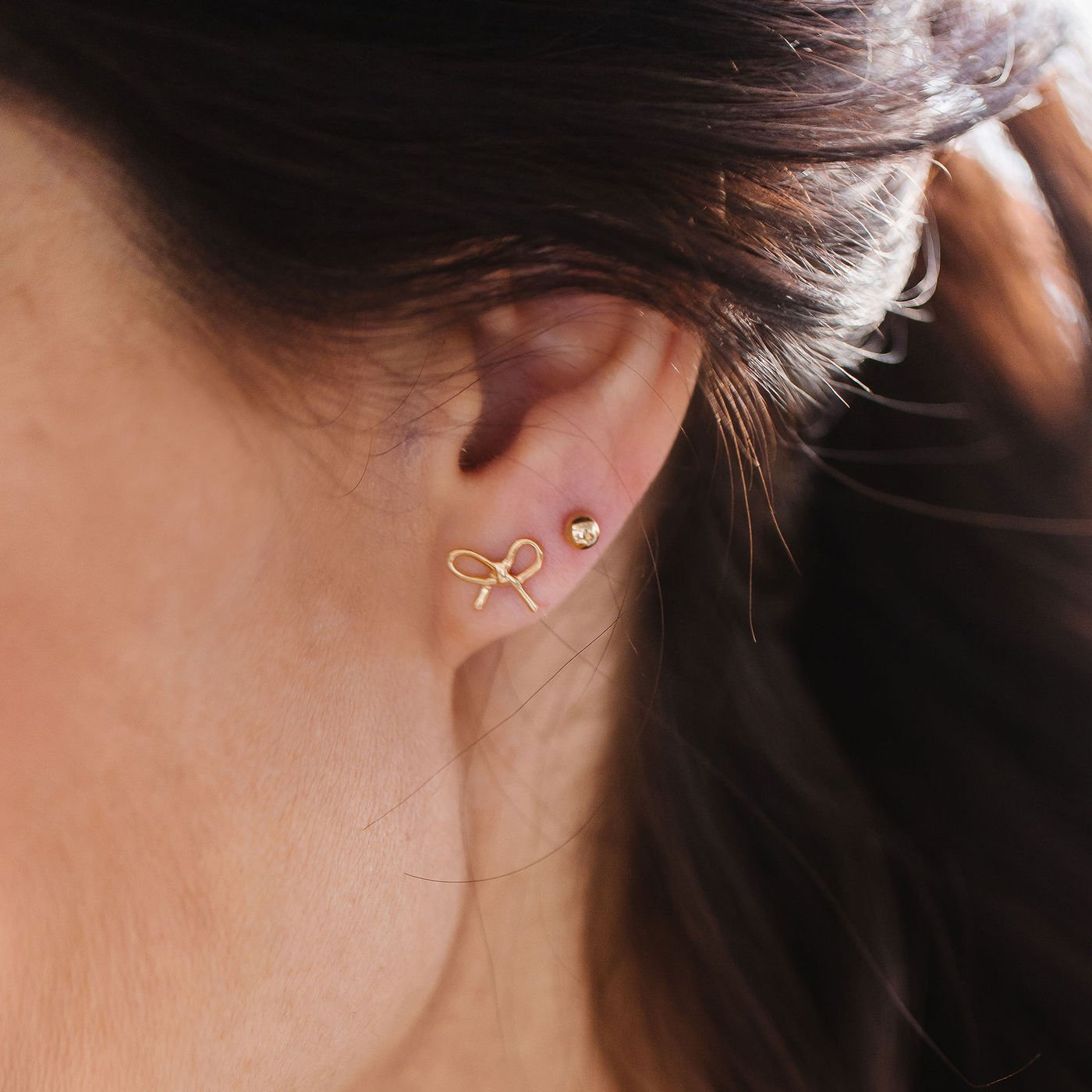 FRAICHE INSPIRE MINI GLOBE STUDS - GOLD - SO PRETTY CARA COTTER