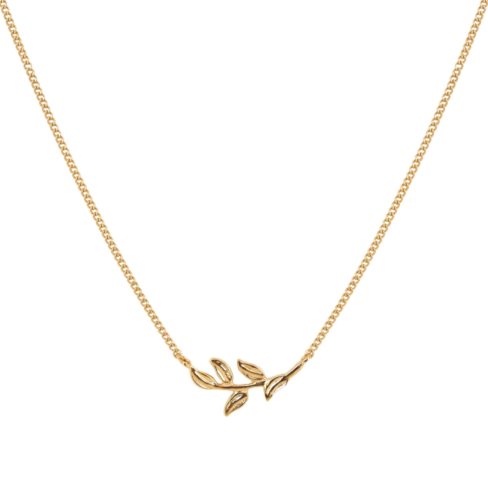 FRAICHE INSPIRE OLIVE LEAF NECKLACE - GOLD - SO PRETTY CARA COTTER