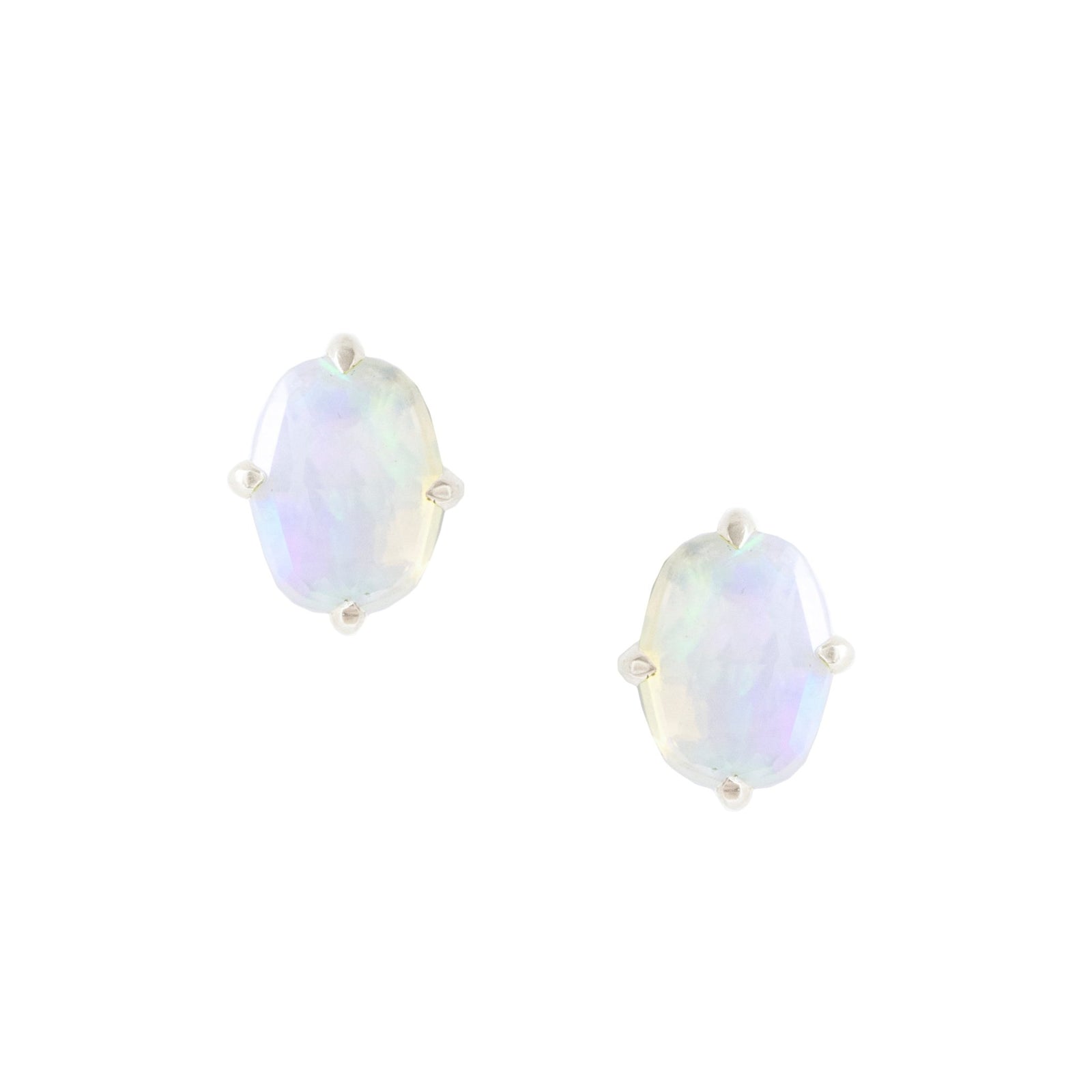 FRAICHE INSPIRE OVAL STUDS - ETHIOPIAN OPAL & SILVER - SO PRETTY CARA COTTER