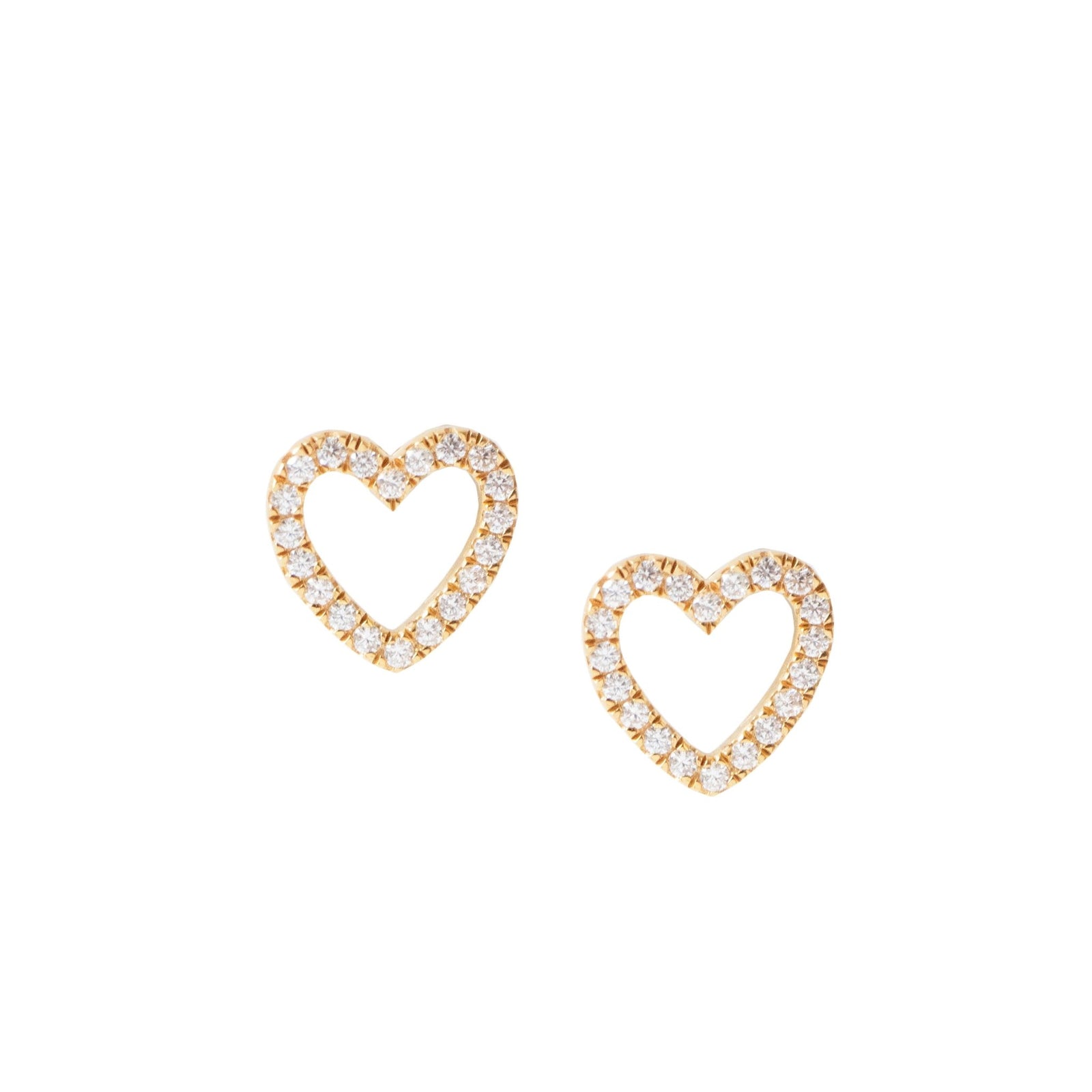 FRAICHE INSPIRE SWEETHEART HOOP EARRINGS - GOLD - SO PRETTY CARA COTTER