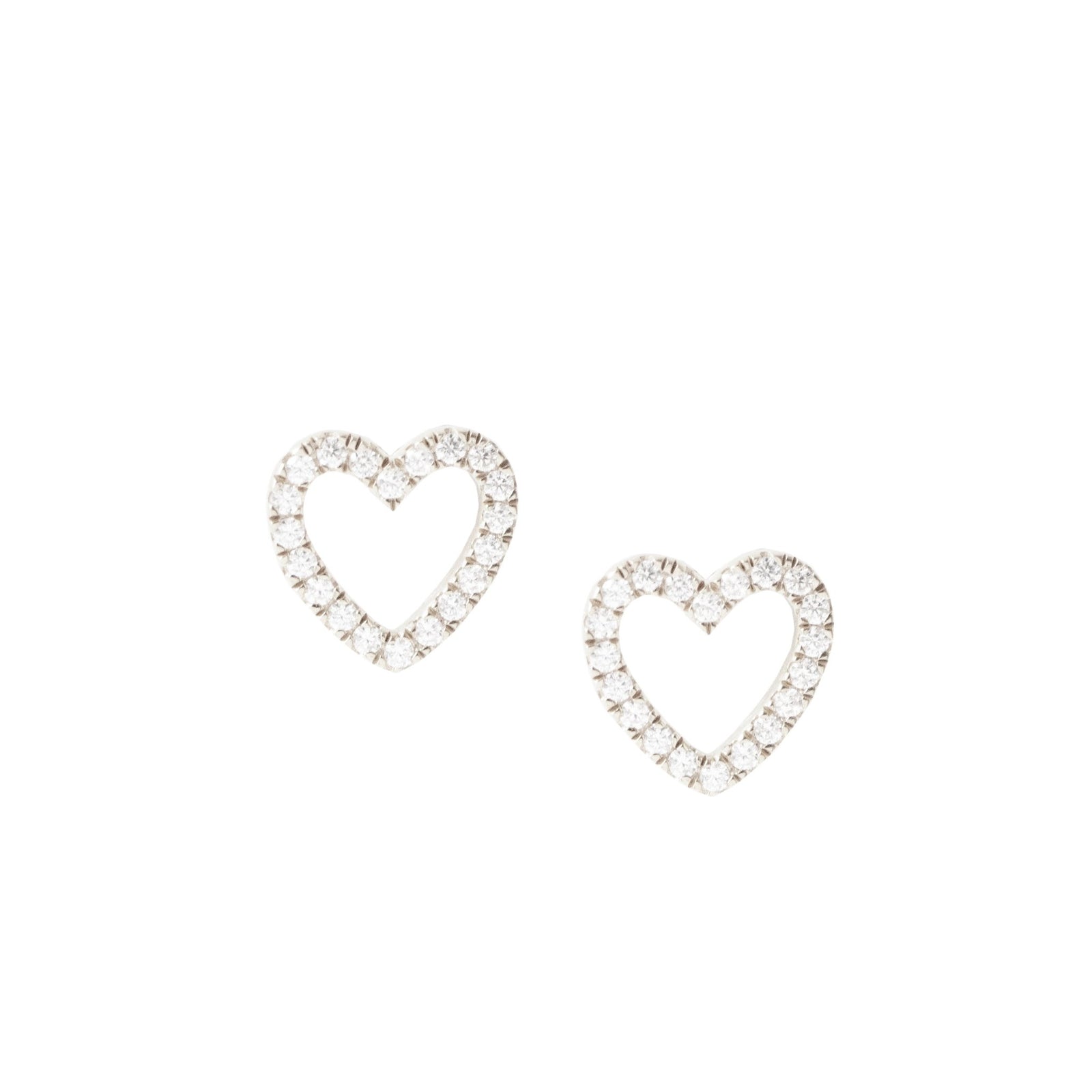 FRAICHE INSPIRE SWEETHEART HOOP EARRINGS - SILVER - SO PRETTY CARA COTTER