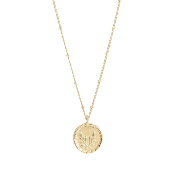 FRAICHE INSPIRE TOKEN NECKLACE - GOLD - SO PRETTY CARA COTTER