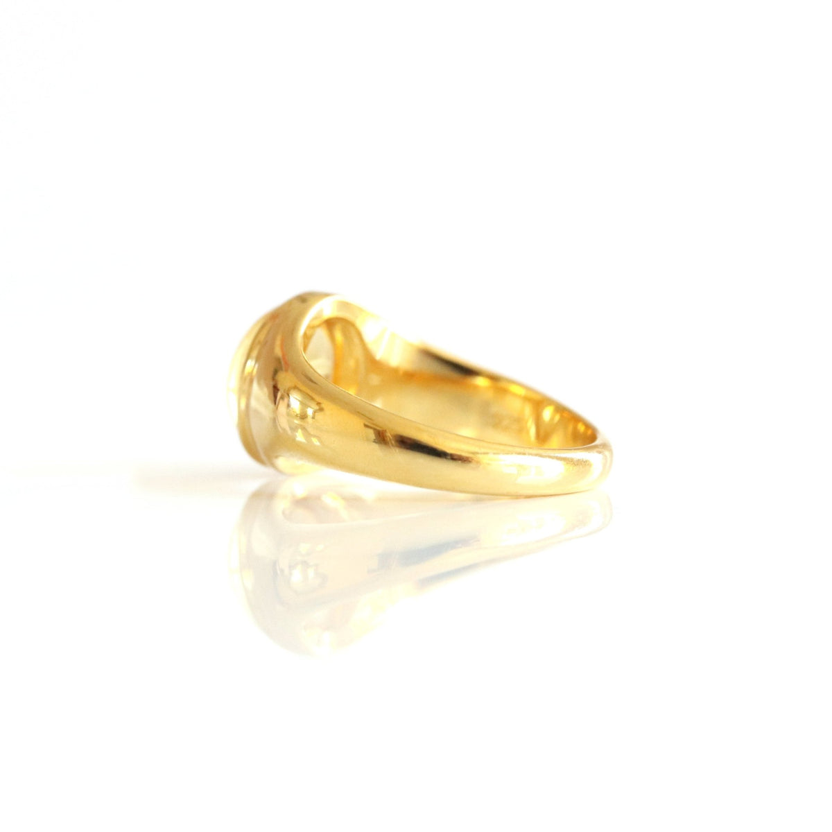 GLEE OVAL SIGNET RING - CITRINE &amp; GOLD - SO PRETTY CARA COTTER