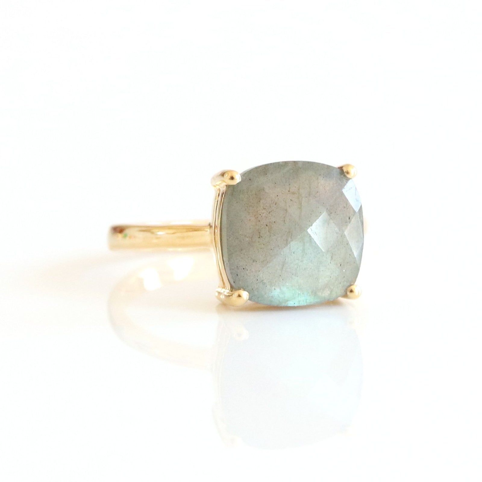 GLEE RING - LABRADORITE & GOLD - SO PRETTY CARA COTTER