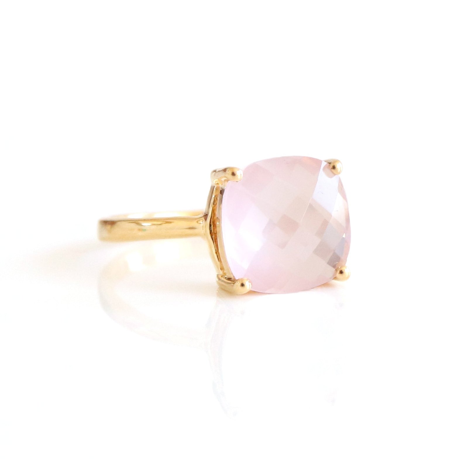GLEE RING - PINK QUARTZ & GOLD - SO PRETTY CARA COTTER