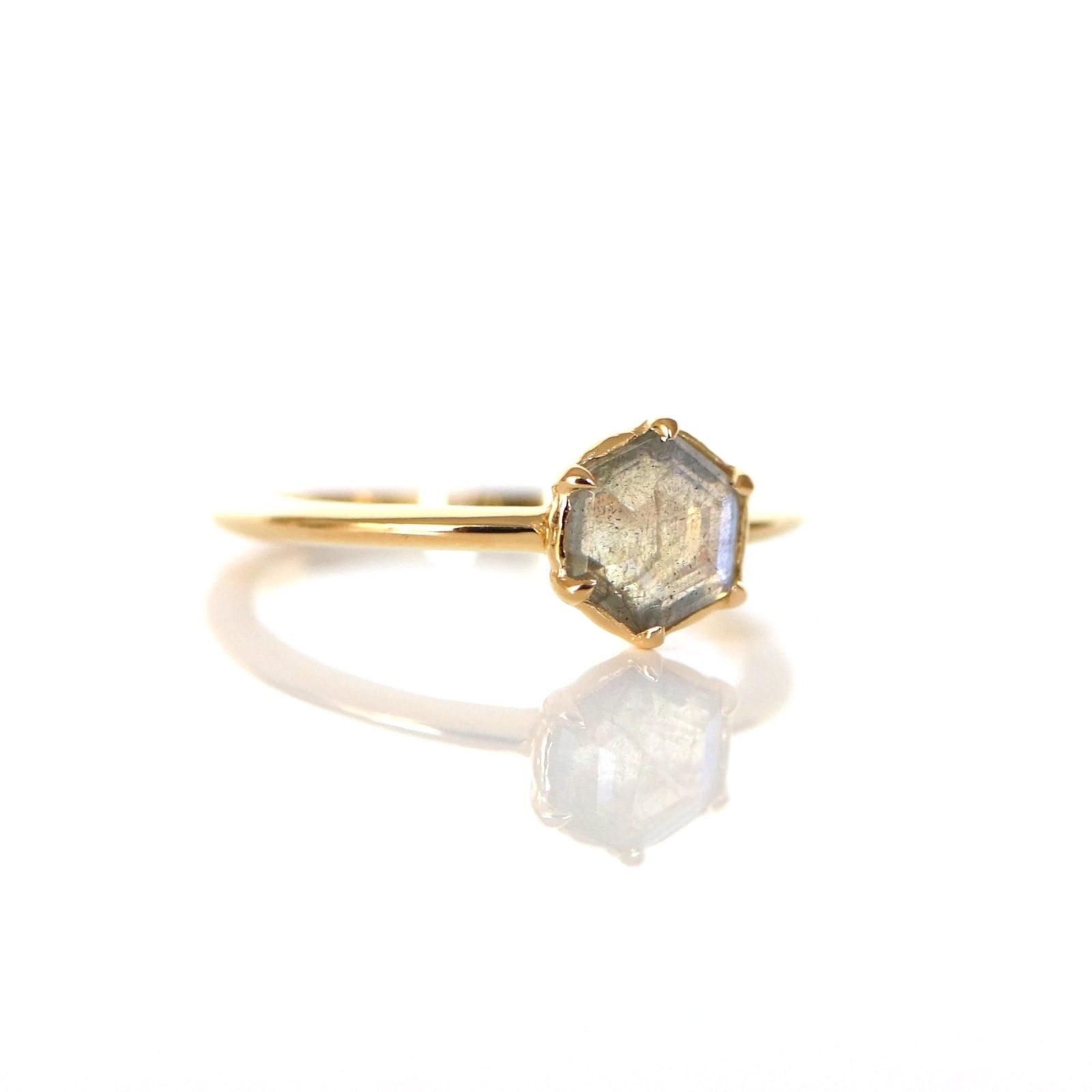 GRACE RING LABRADORITE & GOLD - SO PRETTY CARA COTTER