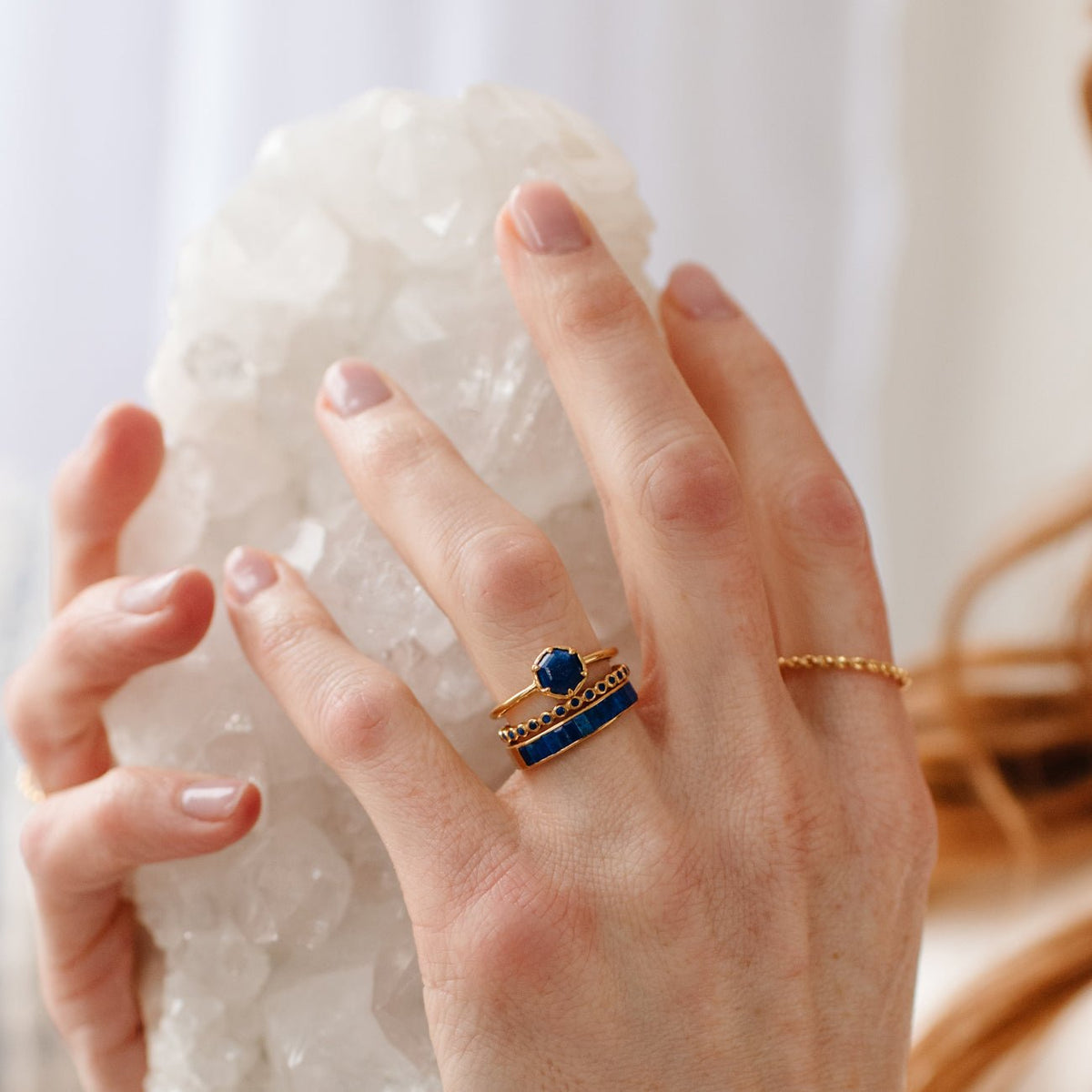 GRACE RING - LAPIS &amp; GOLD - SO PRETTY CARA COTTER