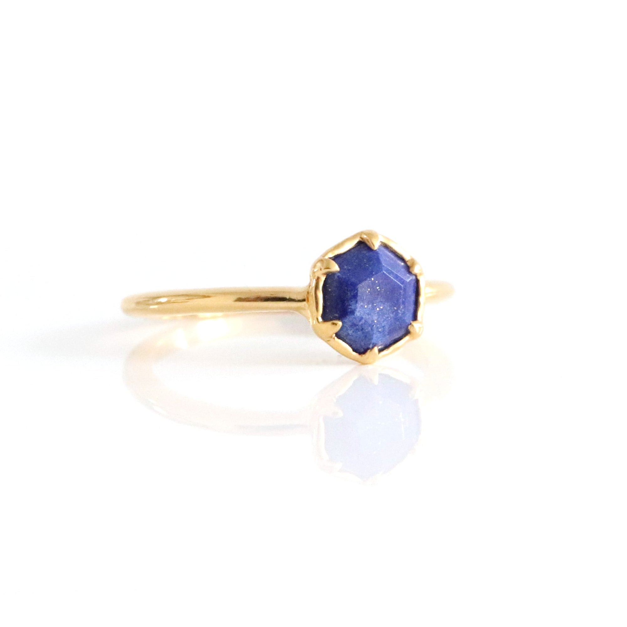 GRACE RING - LAPIS & GOLD - SO PRETTY CARA COTTER