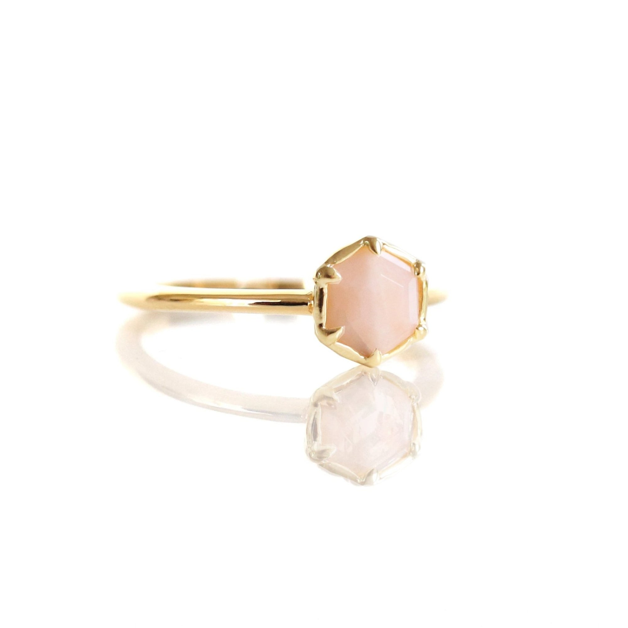 GRACE RING - PINK OPAL & GOLD - SO PRETTY CARA COTTER