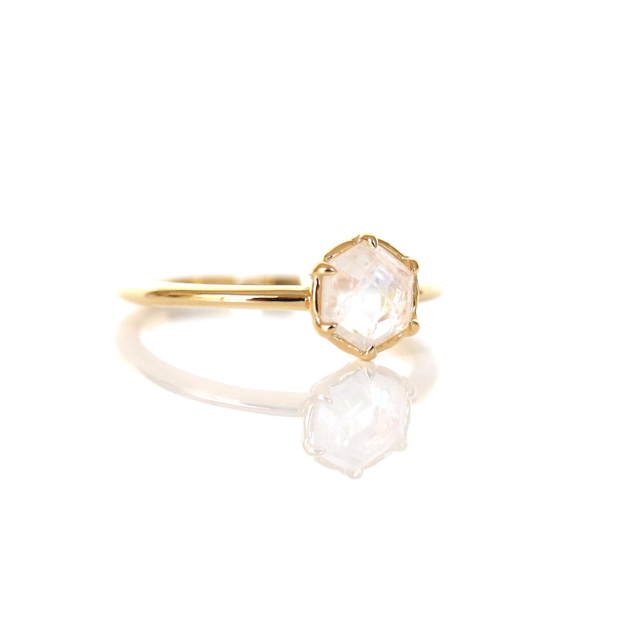 Silver Moonstone Ring