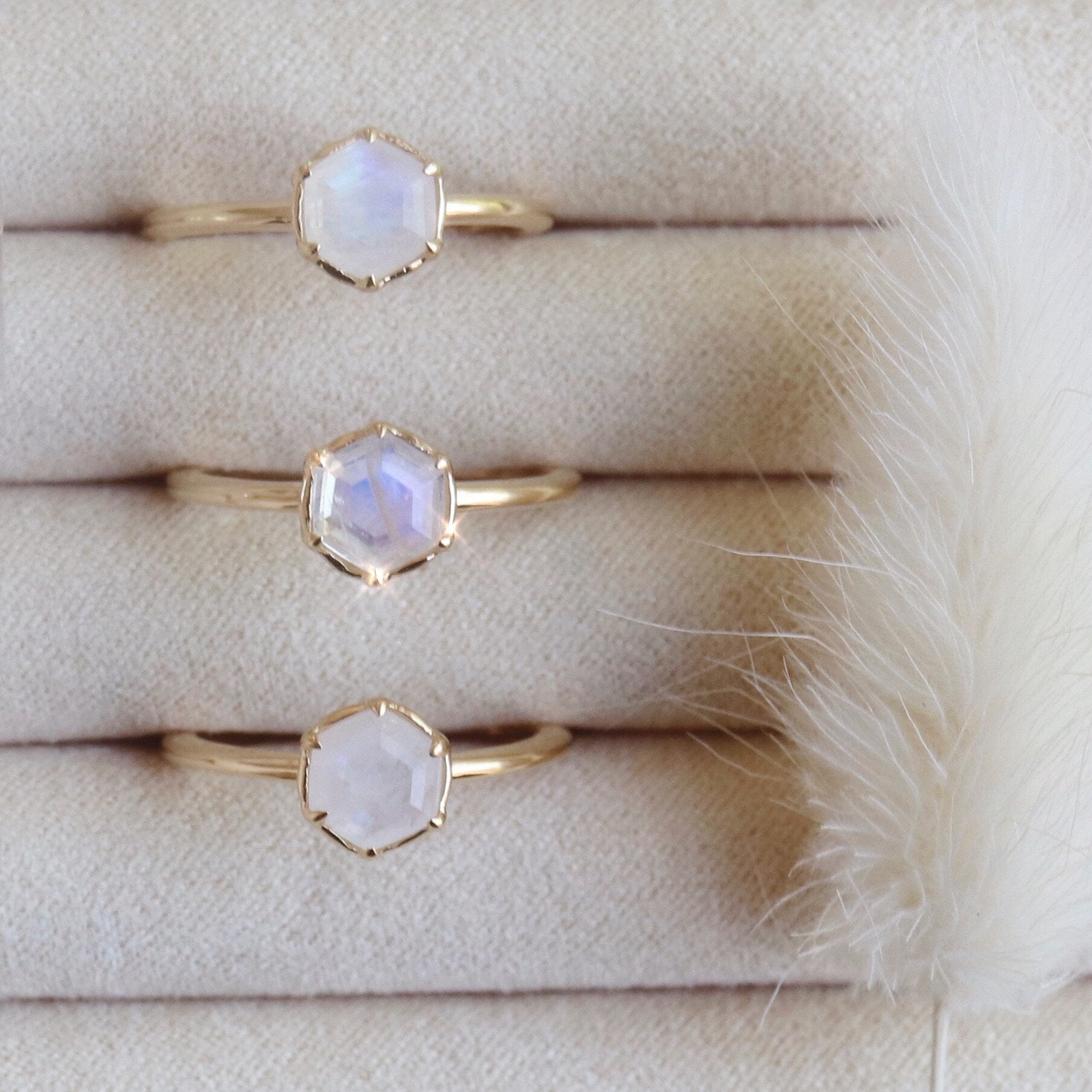 Moonstone Rings