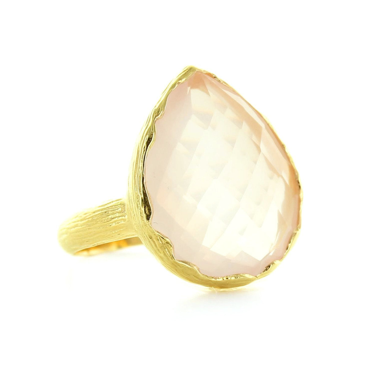 HARMONY RING - PINK QUARTZ &amp; GOLD - SO PRETTY CARA COTTER