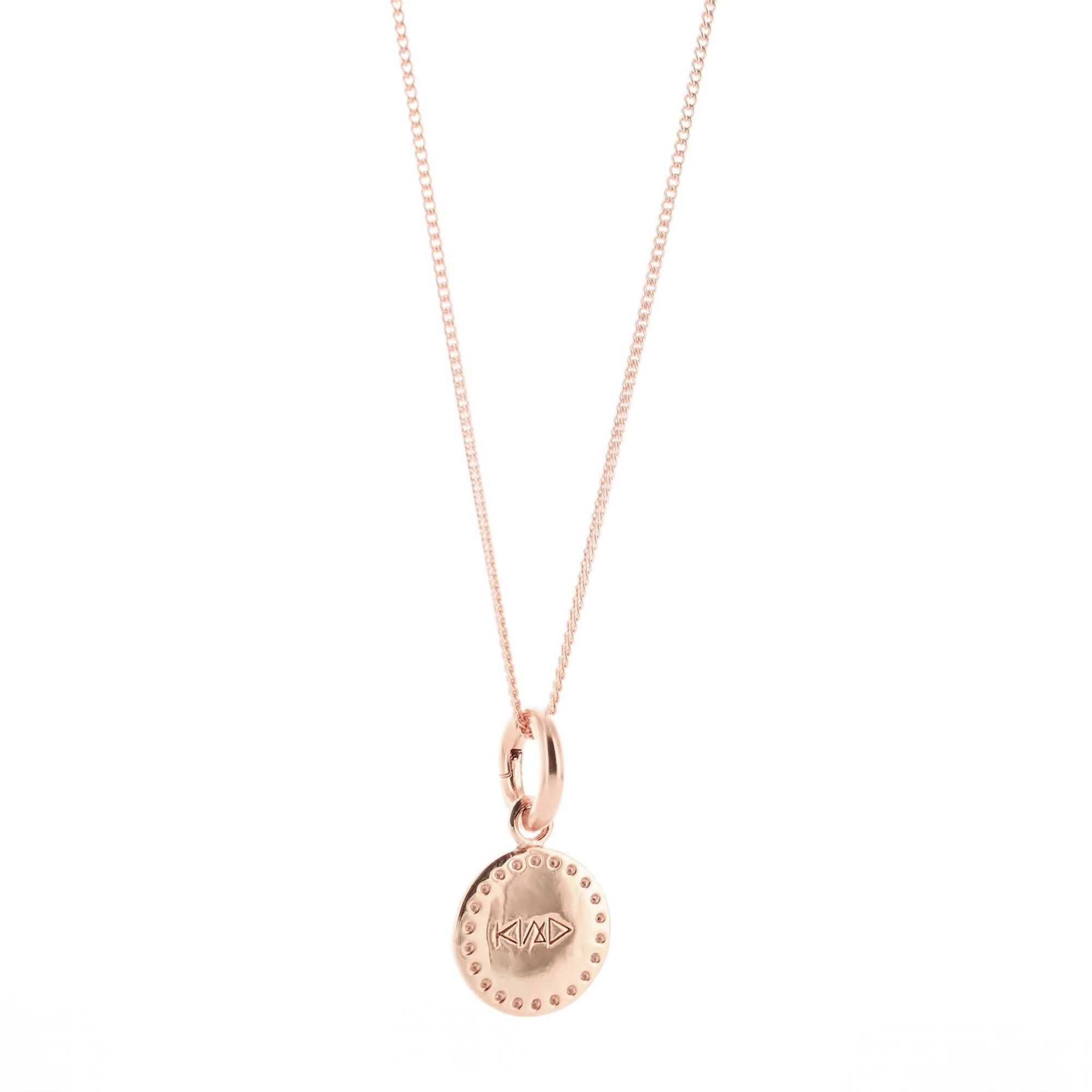 KIND FLOATING CHARM PENDANT ALL METAL ROSE GOLD - SO PRETTY CARA COTTER