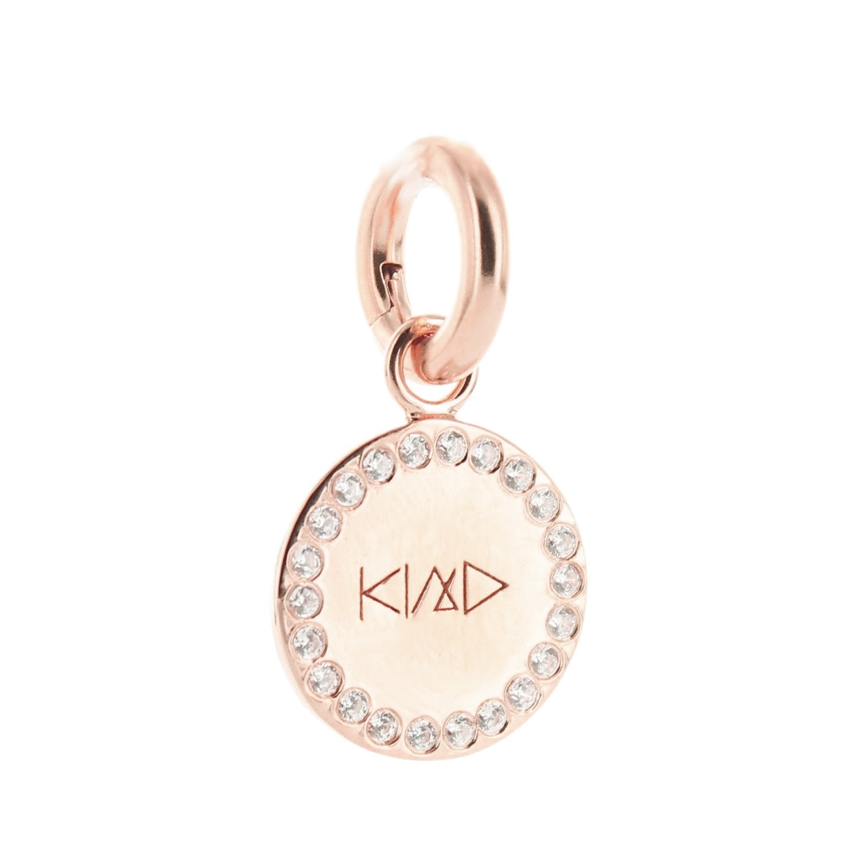 KIND FLOATING CHARM PENDANT CUBIC ZIRCONIA ROSE GOLD - SO PRETTY CARA COTTER