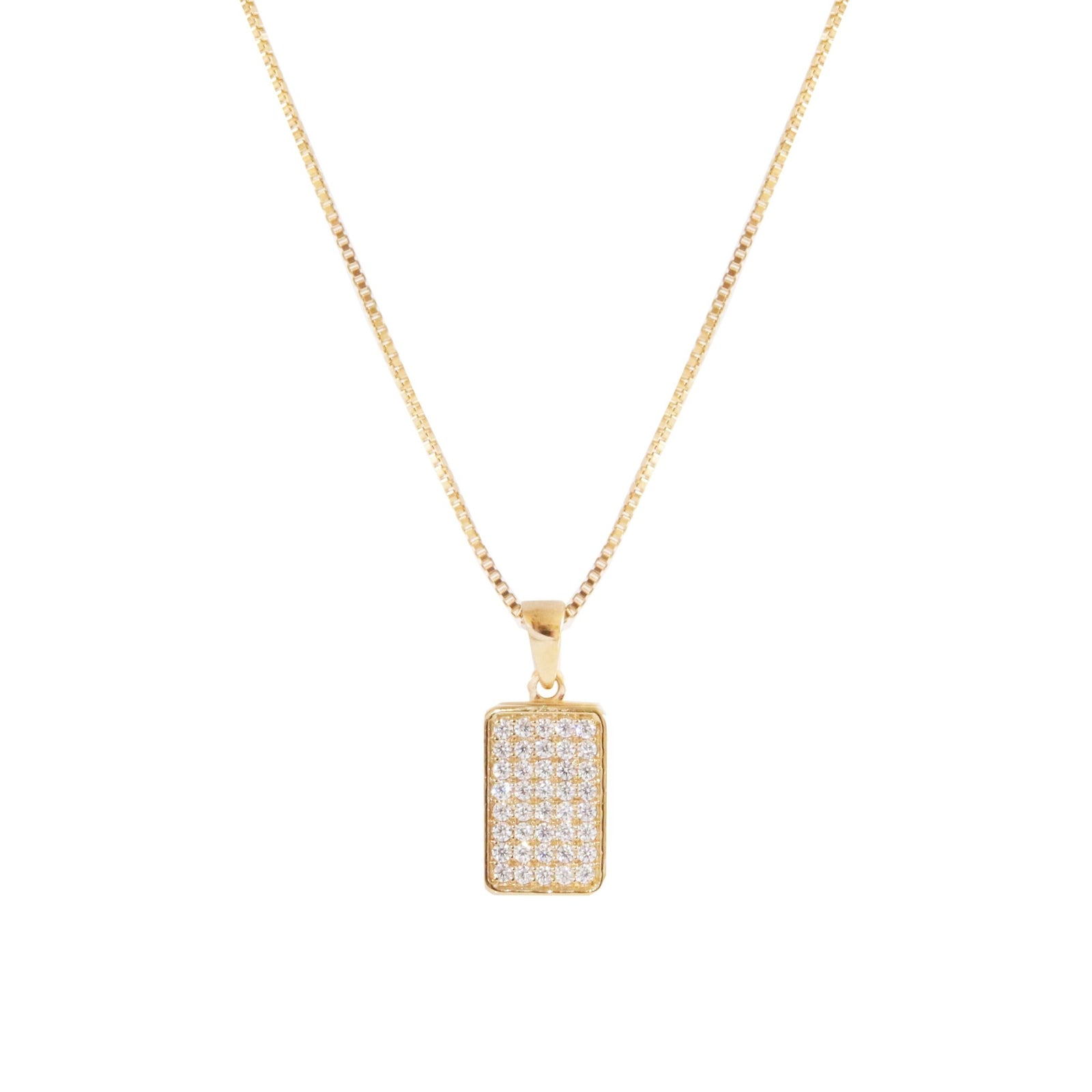 LOVE DAINTY DOG TAG NECKLACE GOLD - SO PRETTY CARA COTTER