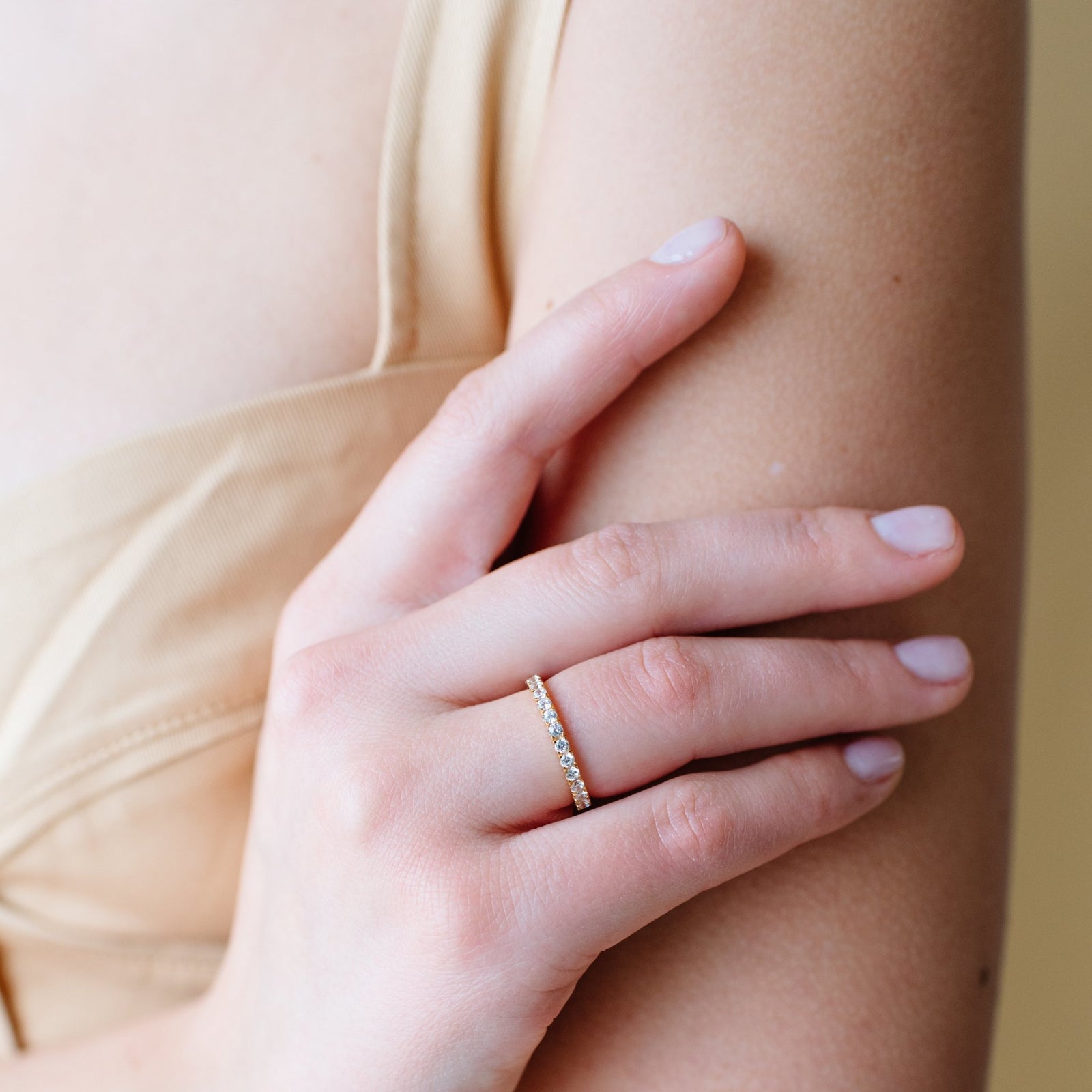 LOVE ETERNITY BAND - CUBIC ZIRCONIA & GOLD - SO PRETTY CARA COTTER