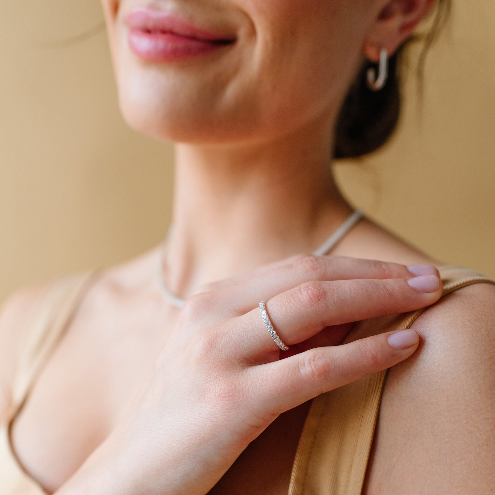 LOVE ETERNITY BAND - CUBIC ZIRCONIA & SILVER - SO PRETTY CARA COTTER