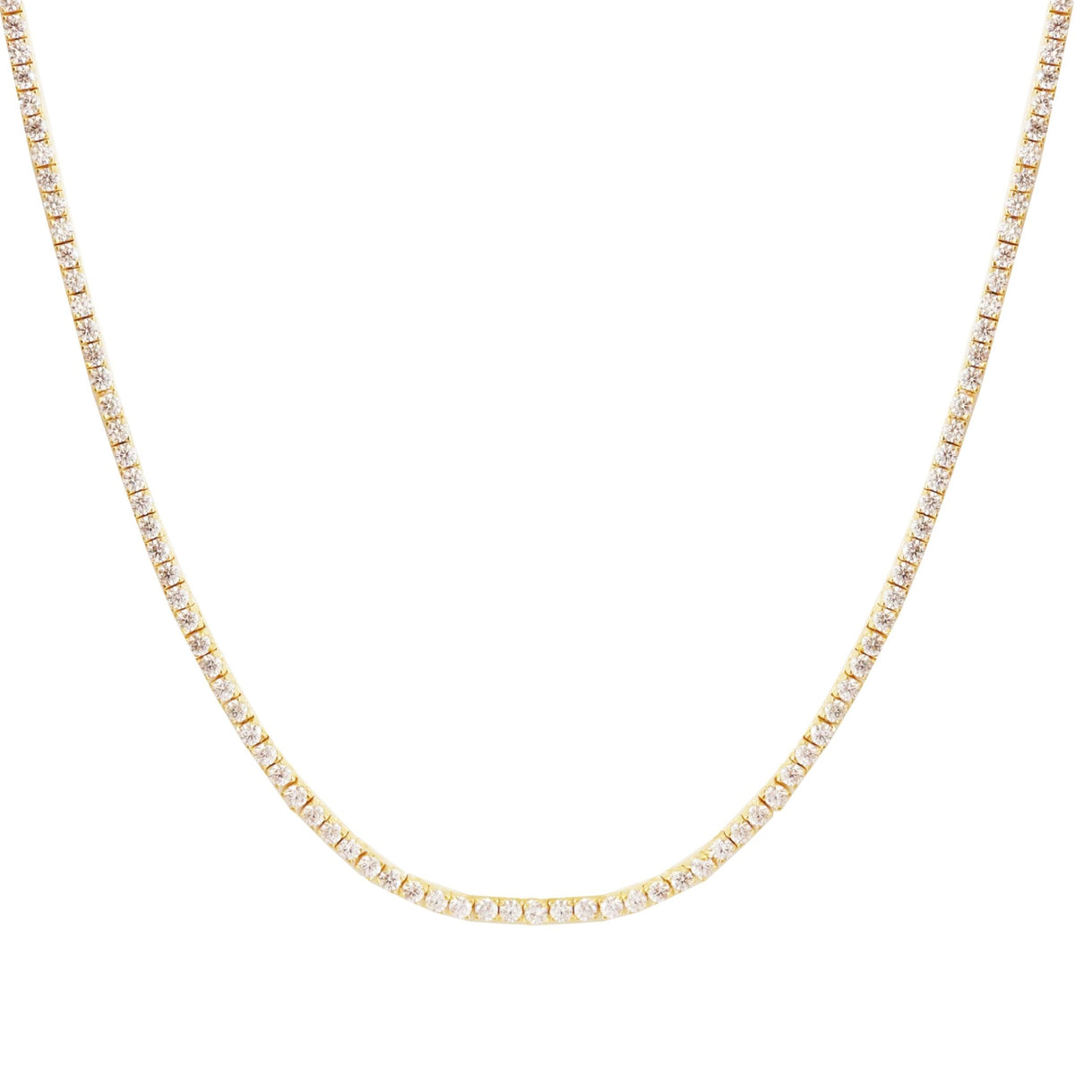 LOVE TENNIS NECKLACE - CUBIC ZIRCONIA &amp; GOLD - SO PRETTY CARA COTTER