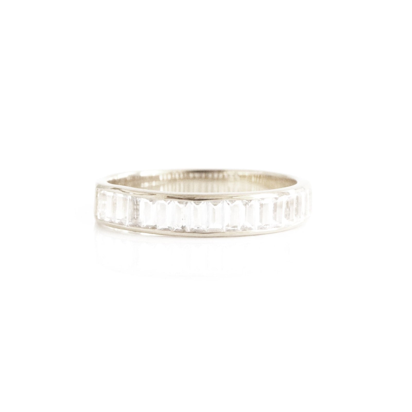 Loyal Cigar Band Ring - White Topaz & Silver - SO PRETTY CARA COTTER