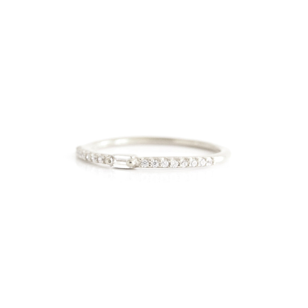 Loyal Prism Stacking Ring - White Topaz &amp; Silver - SO PRETTY CARA COTTER