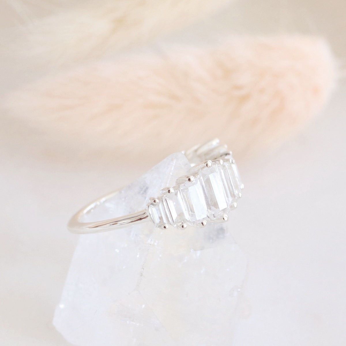 Loyal Waterfall Ring - White Topaz & Silver - SO PRETTY CARA COTTER